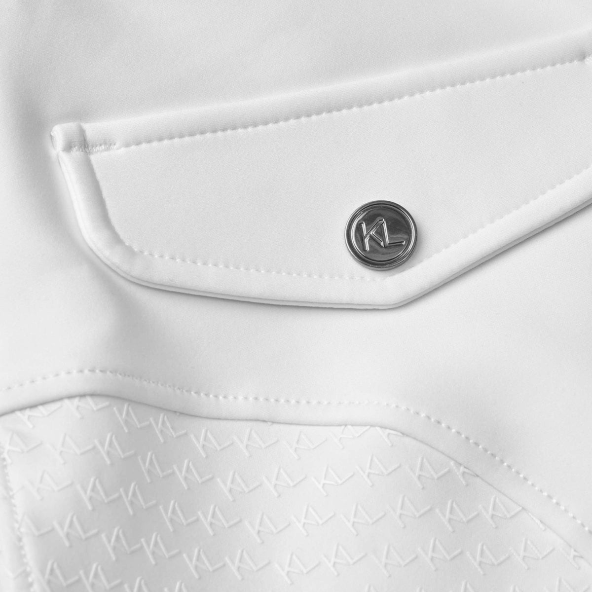 Kingsland Pantalón de Equitación KLKatty Full Grip Blanco