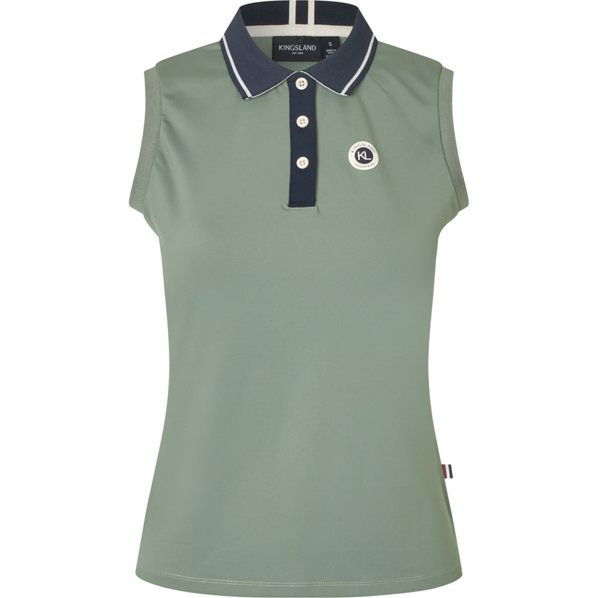 Kingsland Poloshirt KLLaura Sin Mangas Green Agave Kingsland Poloshirt KLLaura Sin Mangas Green Agave