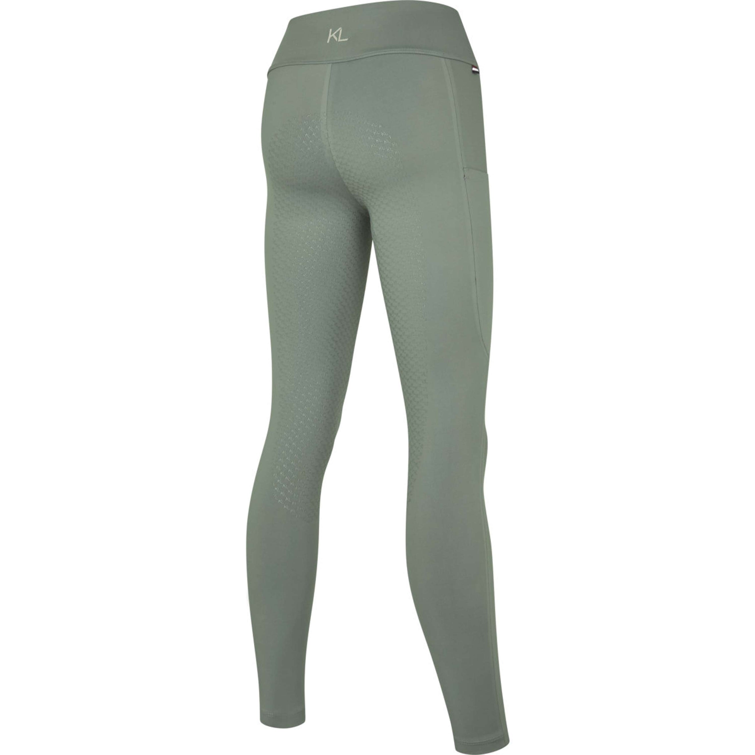 Kingsland Legging de Equitación KLLouisa Repelente al agua Full Grip Green Agave
