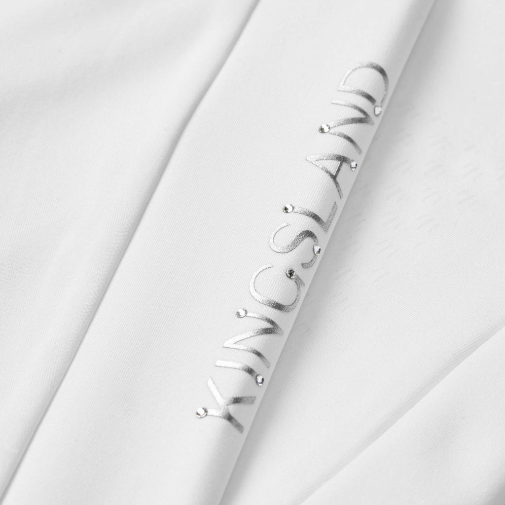 Kingsland Legging de Equitación KLLily Junior F-Tec 5 Full Grip Blanco