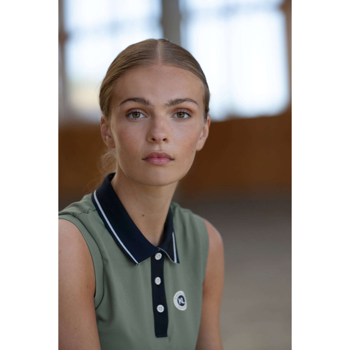 Kingsland Poloshirt KLLaura Sin Mangas Green Agave