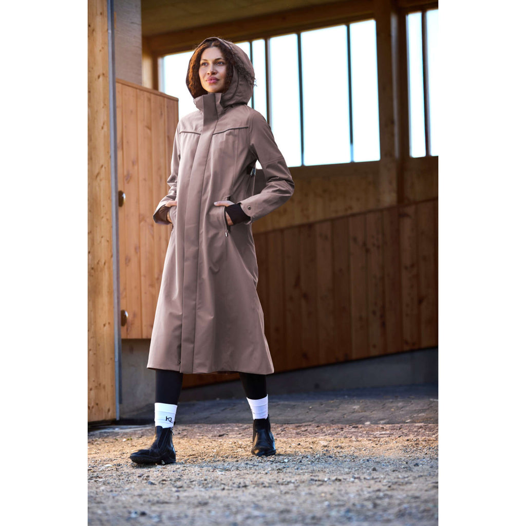 Kingsland Abrigo Largo KLLucia Impermeable Brown Iron