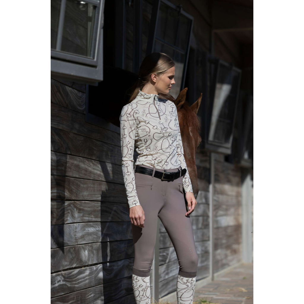 Kingsland Pantalón de Equitación KLKerry Seamless Full Grip Brown Iron