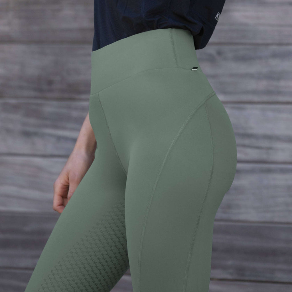 Kingsland Legging de Equitación KLLindsey F-Tec Full Grip Green Agave