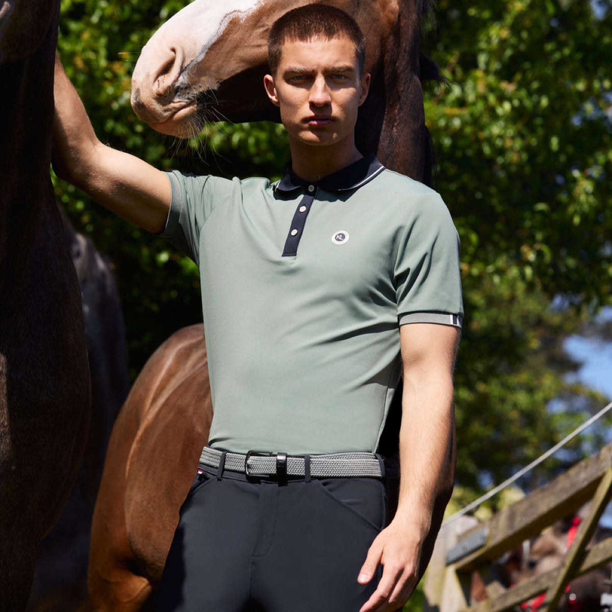 Kingsland Poloshirt KLLorenzo Hombres Green Agave
