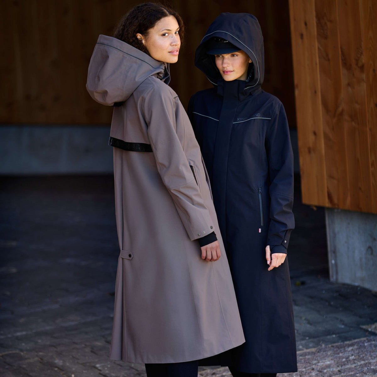 Kingsland Abrigo Largo KLLucia Impermeable Negro