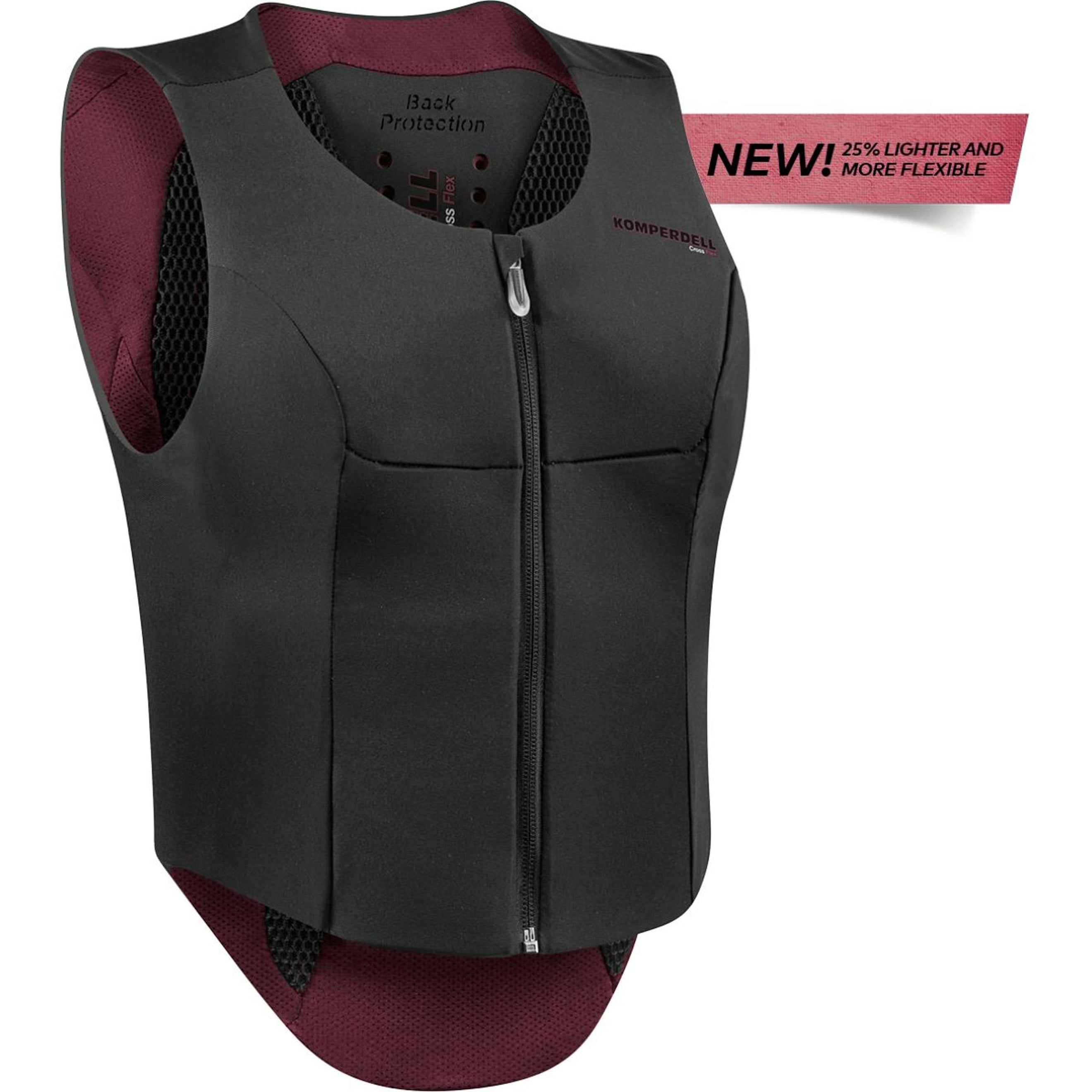 Komperdell Protector de Espalda Flexfit Slim Negro/Borgoña