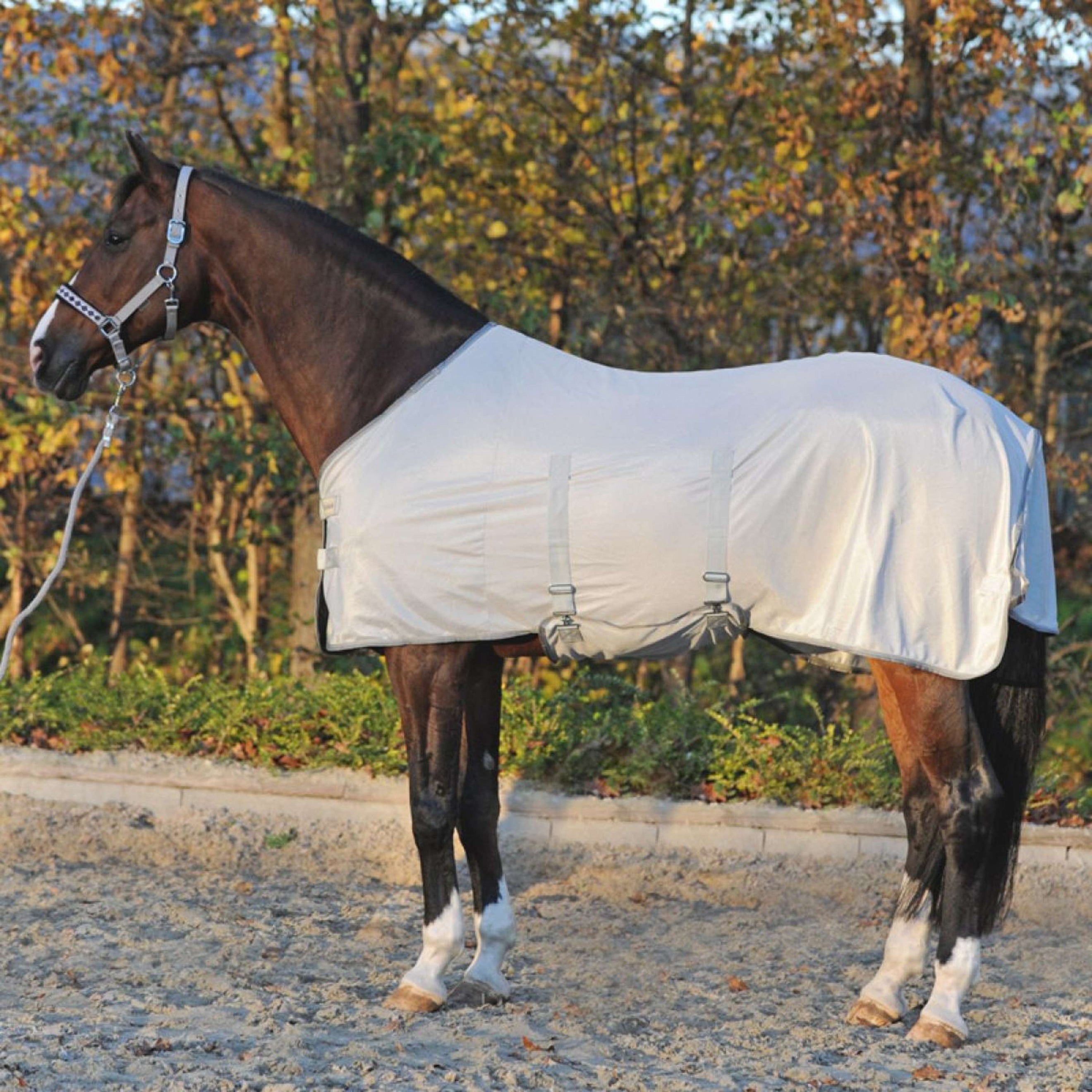Kavalkade Manta Antimoscas con Cuello Desmontable Gris Kavalkade Manta Antimoscas con Cuello Desmontable Gris