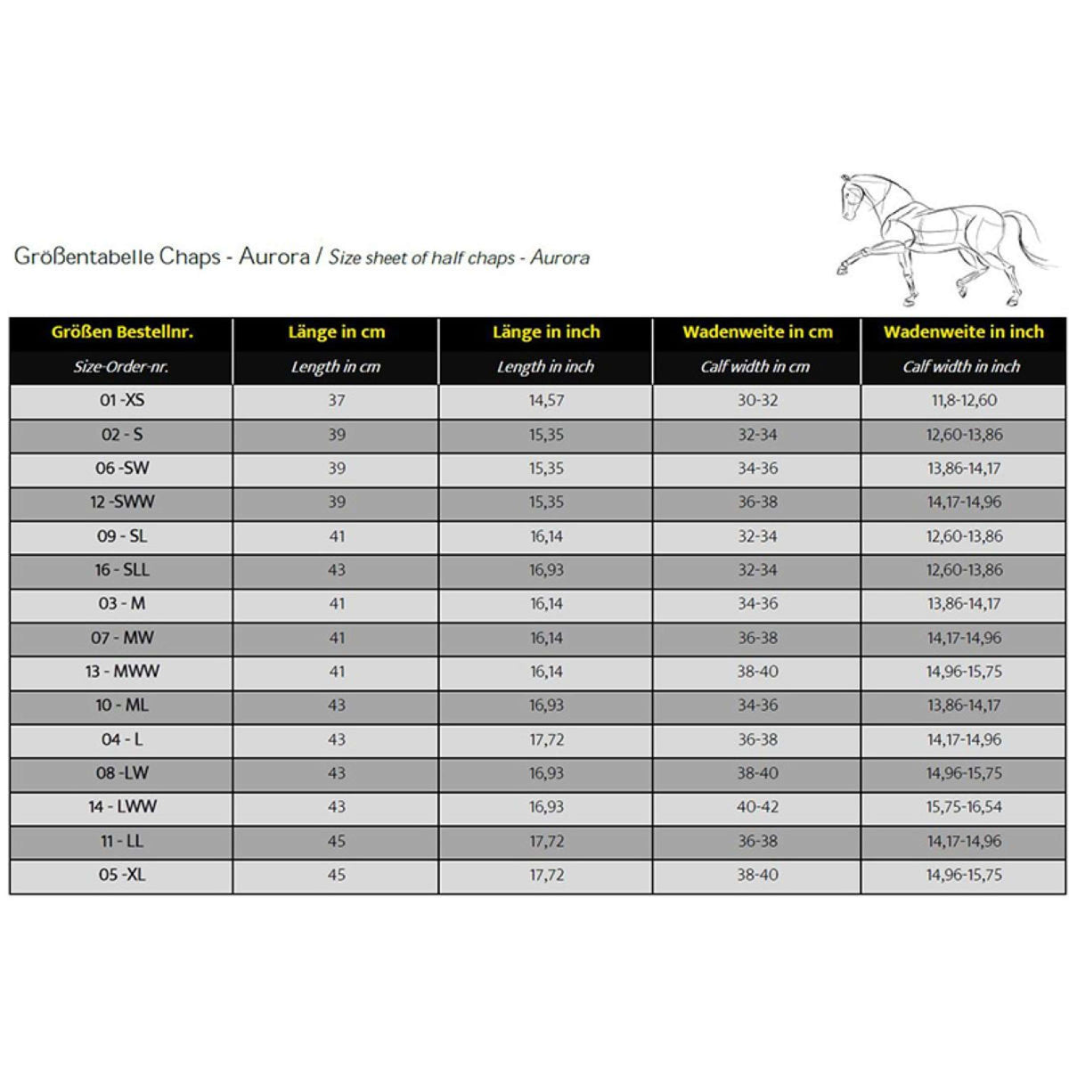 Kavalkade Chaps Aurora Negro