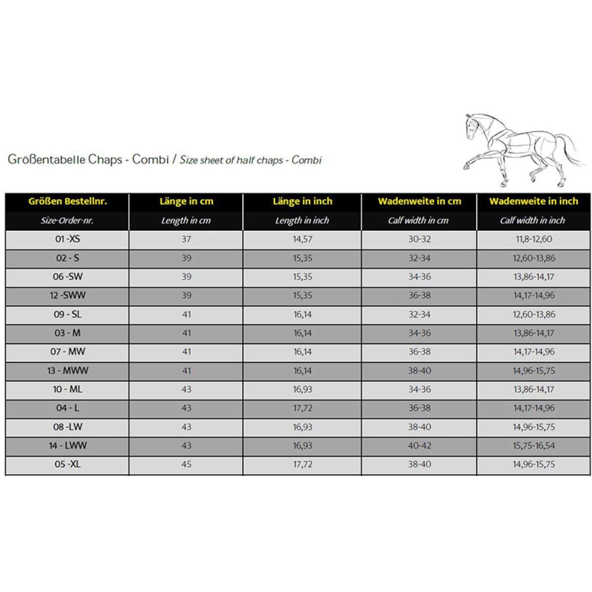 Kavalkade Mini-Chaps Combi Combi Negro