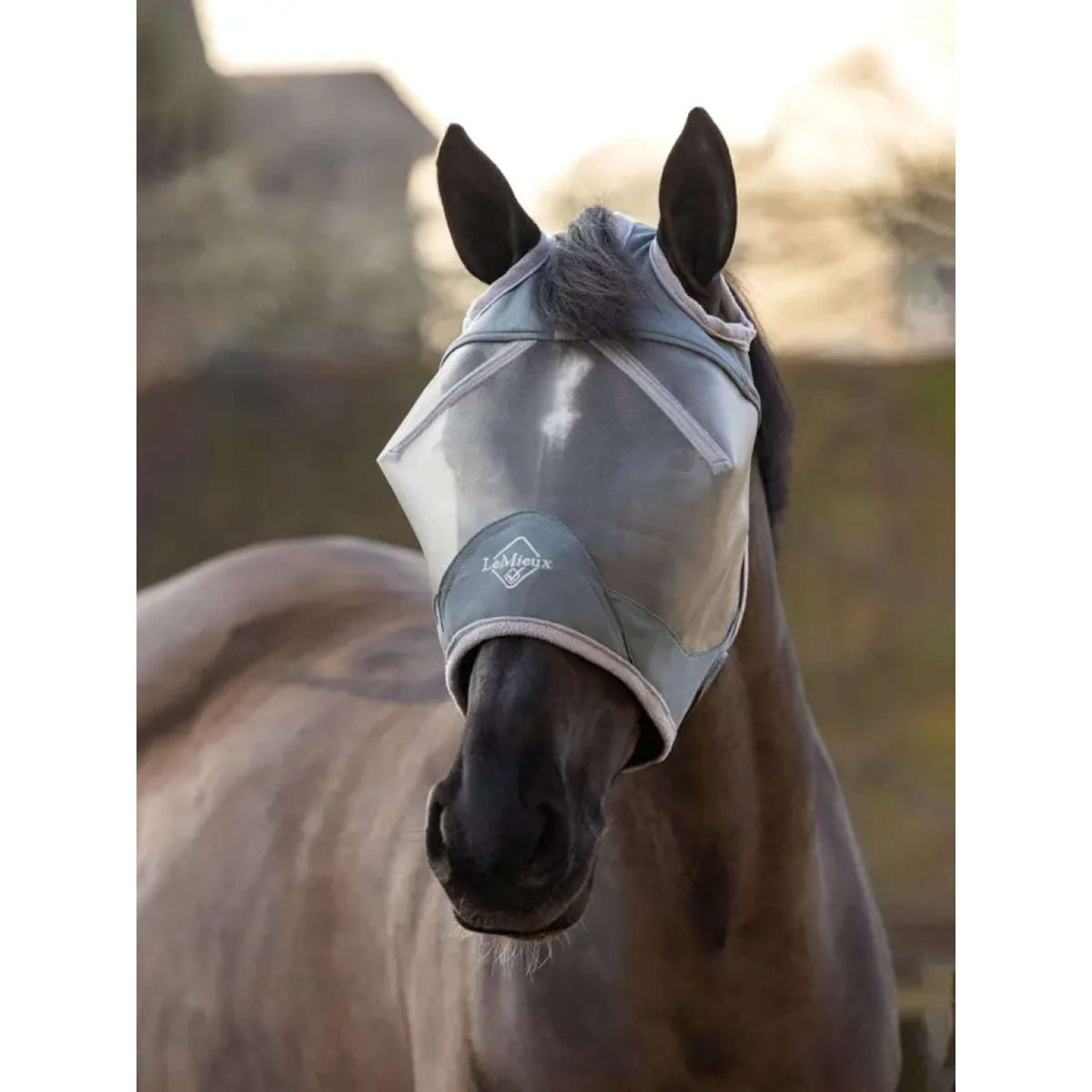 LeMieux Máscara para Moscas ArmourShield Pro Standard Gris