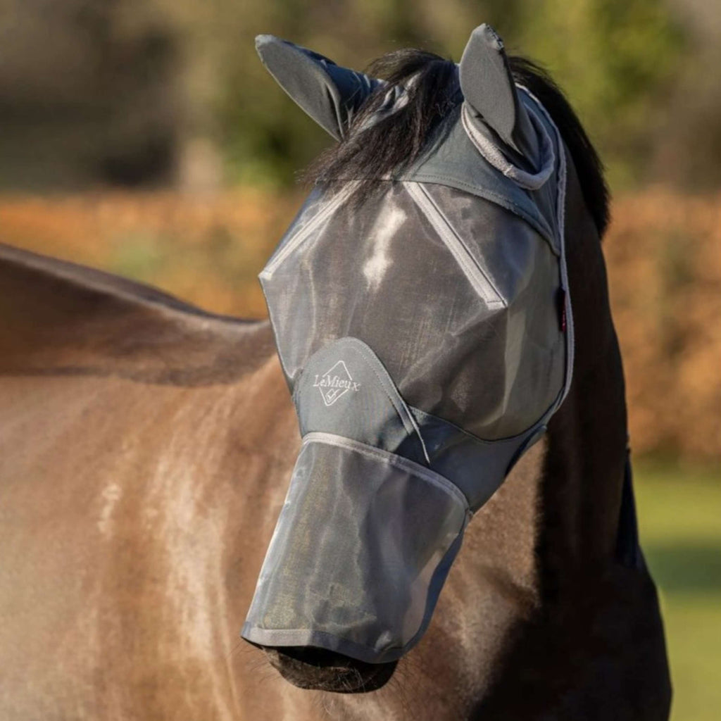 LeMieux Máscara para Moscas ArmourShield Pro Full Gris