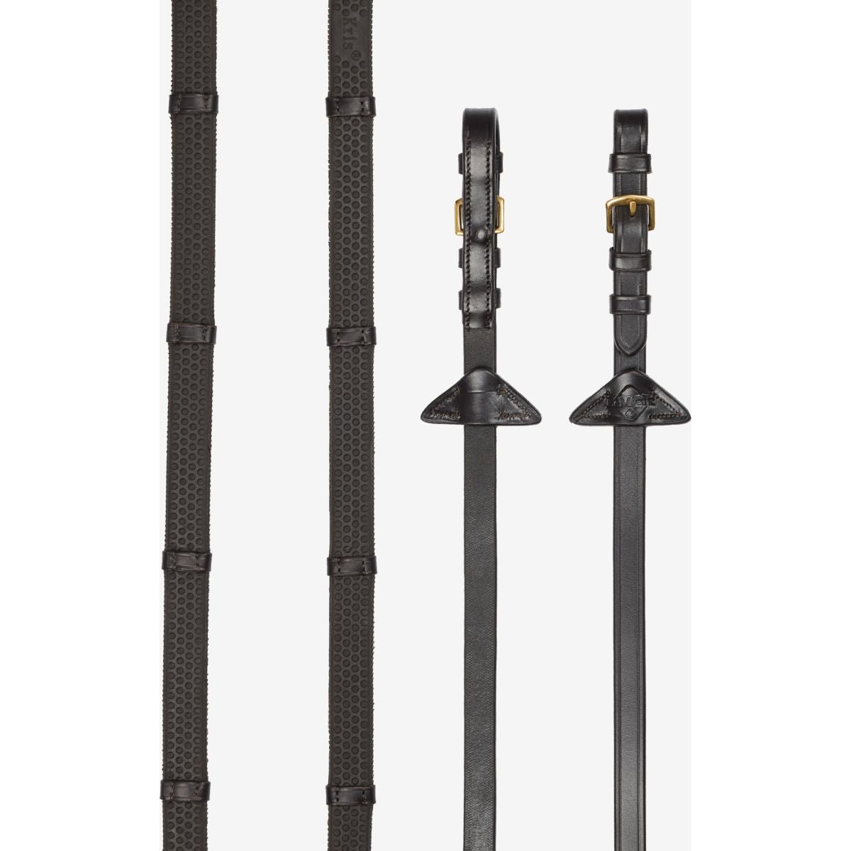 LeMieux Riendas Arika Soft Rubber with Stopper Marron/Laton