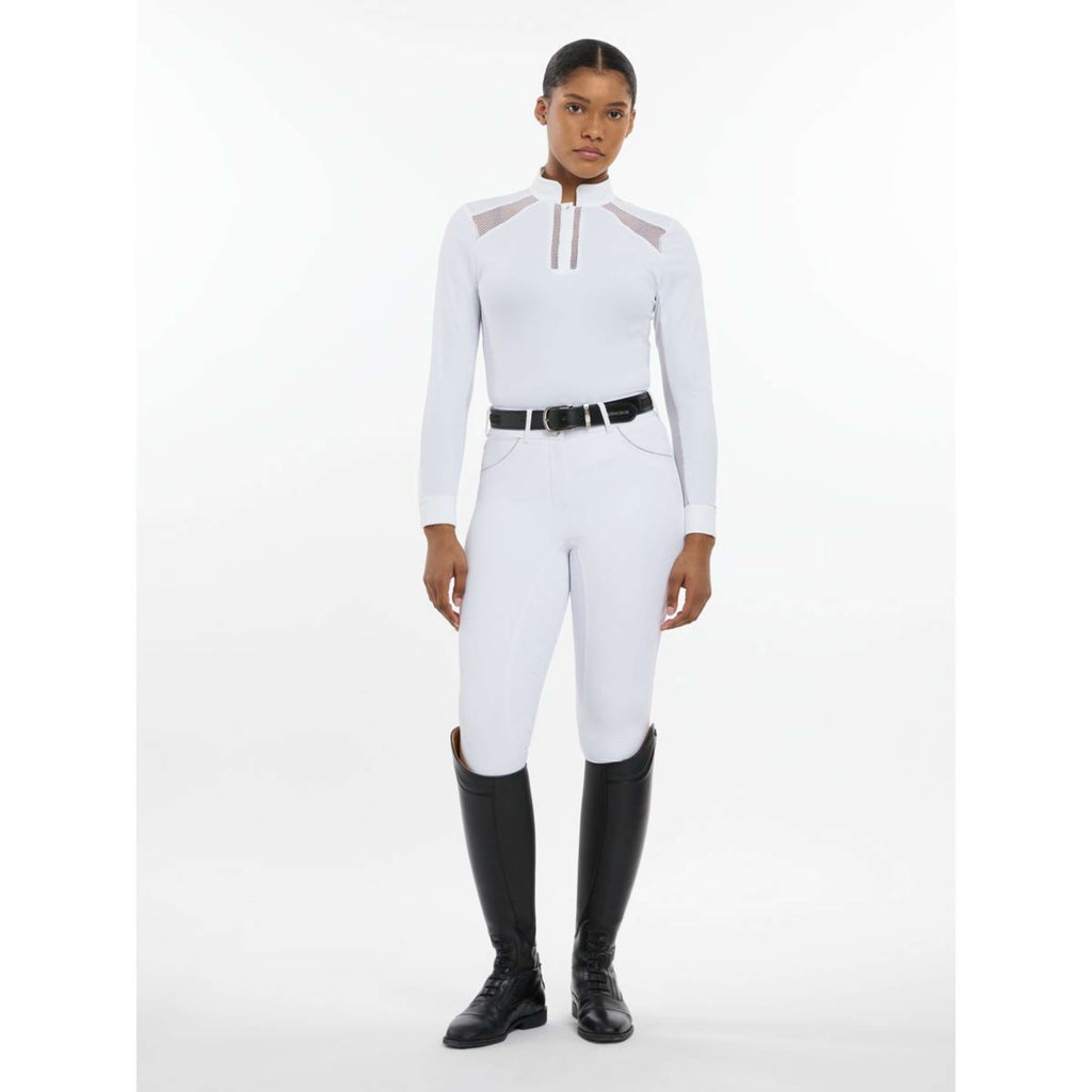 LeMieux Camiseta de Competición Camille Mangas Largas Blanco
