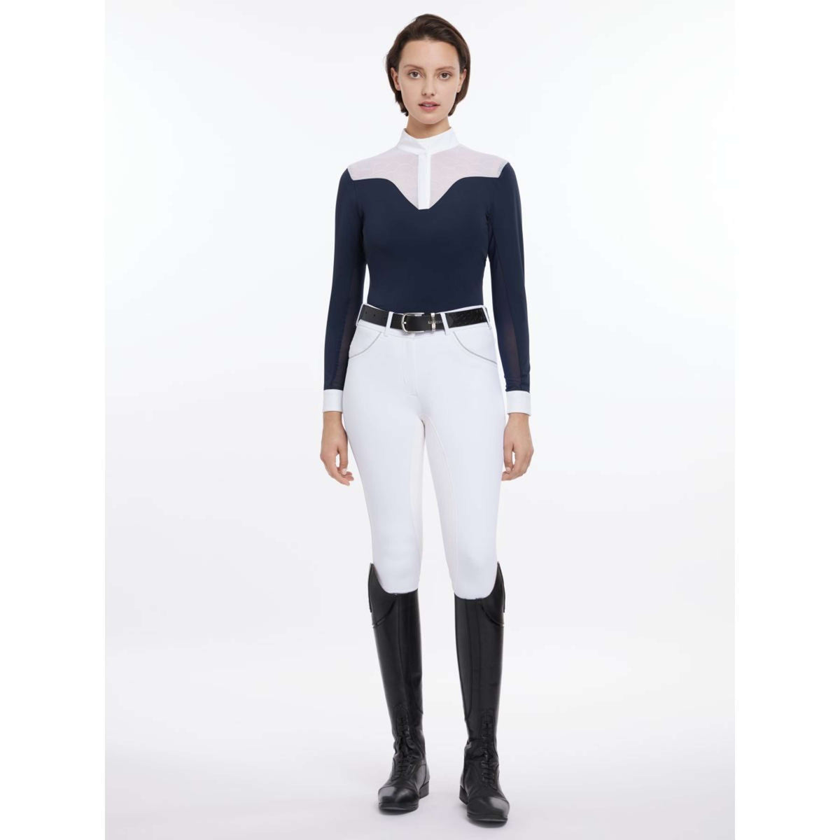 LeMieux Camiseta de Competición Emily Mangas Largas Navy