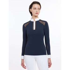LeMieux Camiseta de Competición Camille Mangas Largas Navy