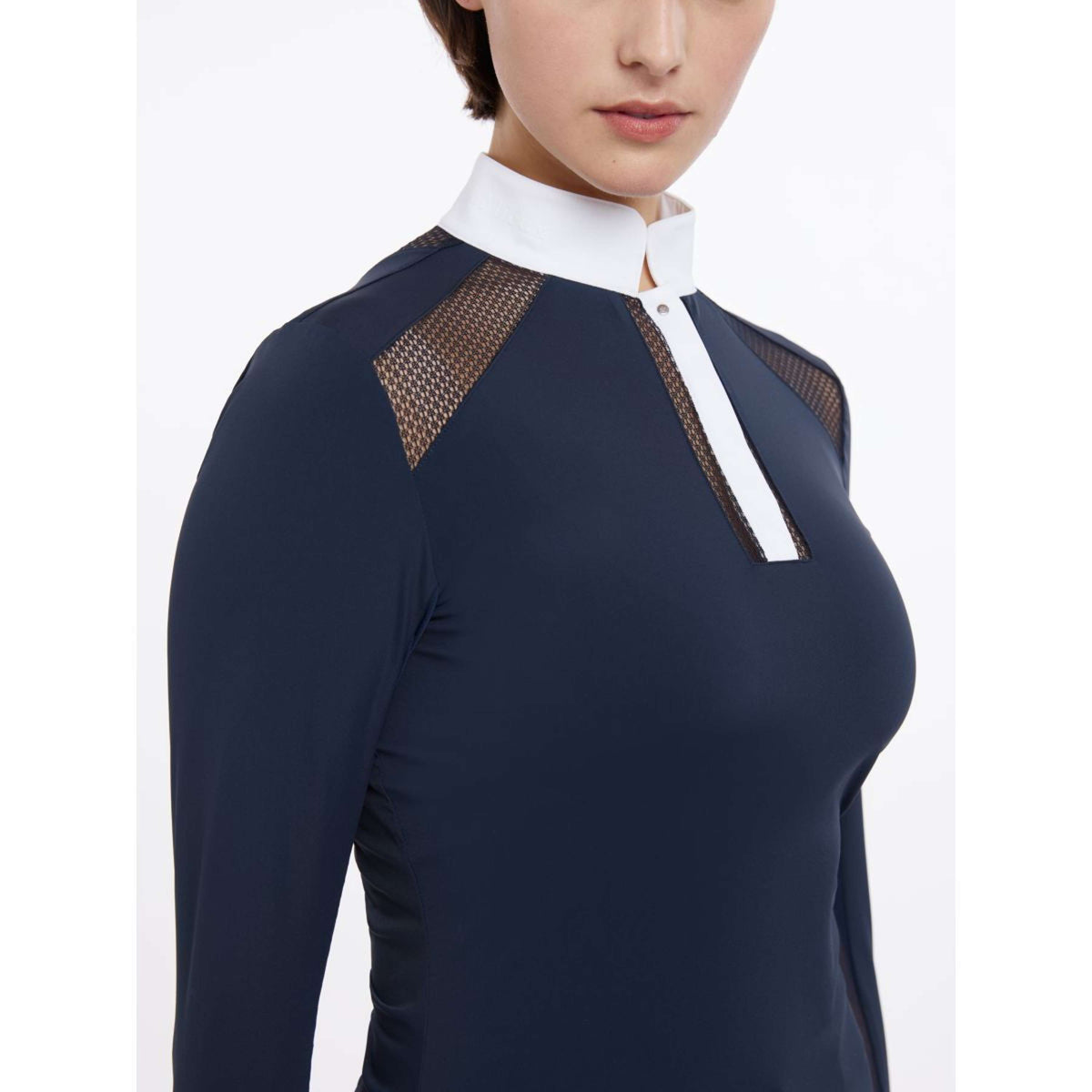 LeMieux Camiseta de Competición Camille Mangas Largas Navy