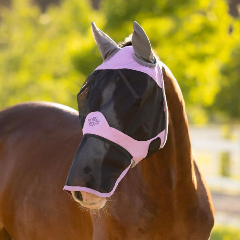 LeMieux Máscara para Moscas Visor-Tek Con Protección para la Nariz Fondant