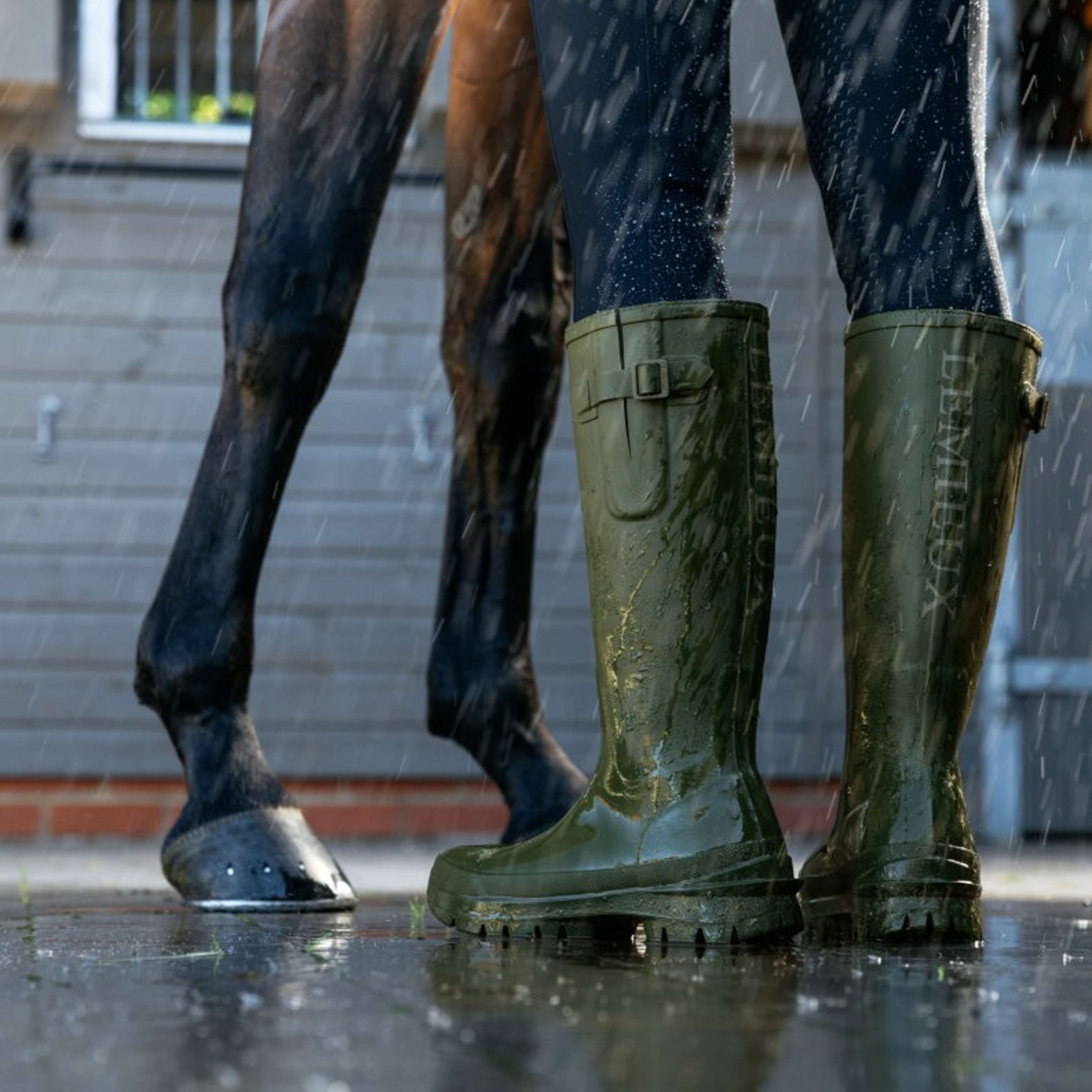 LeMieux Botas de lluvia Bramshaw Wellington Olive