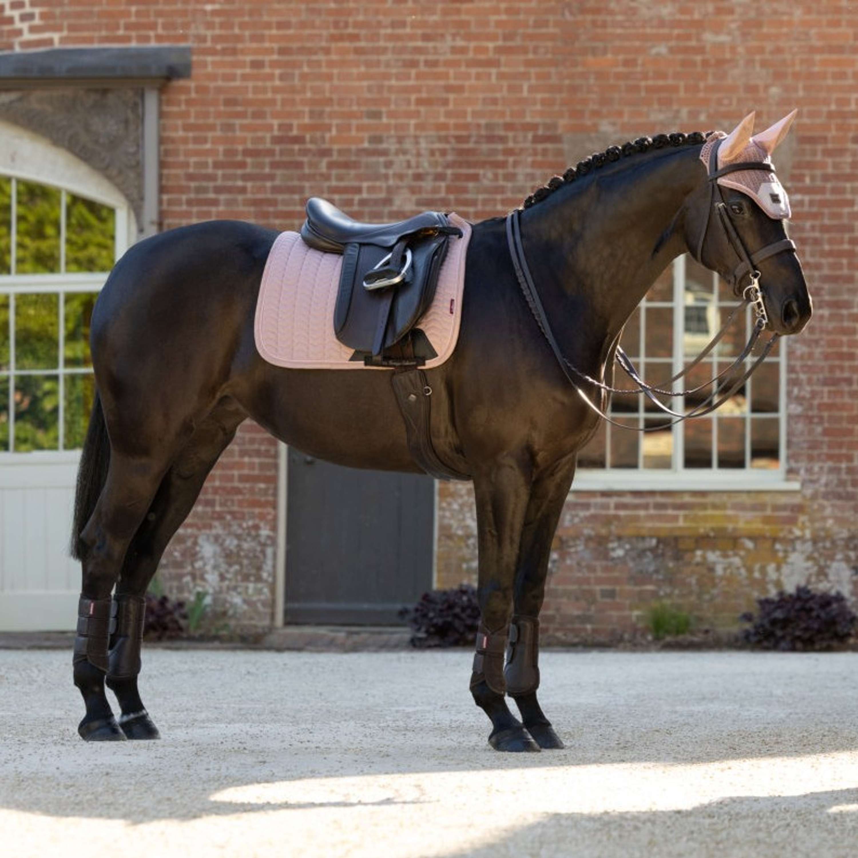 LeMieux Mantilla Heritage Herringbone Square Doma Clásica Wild Rose