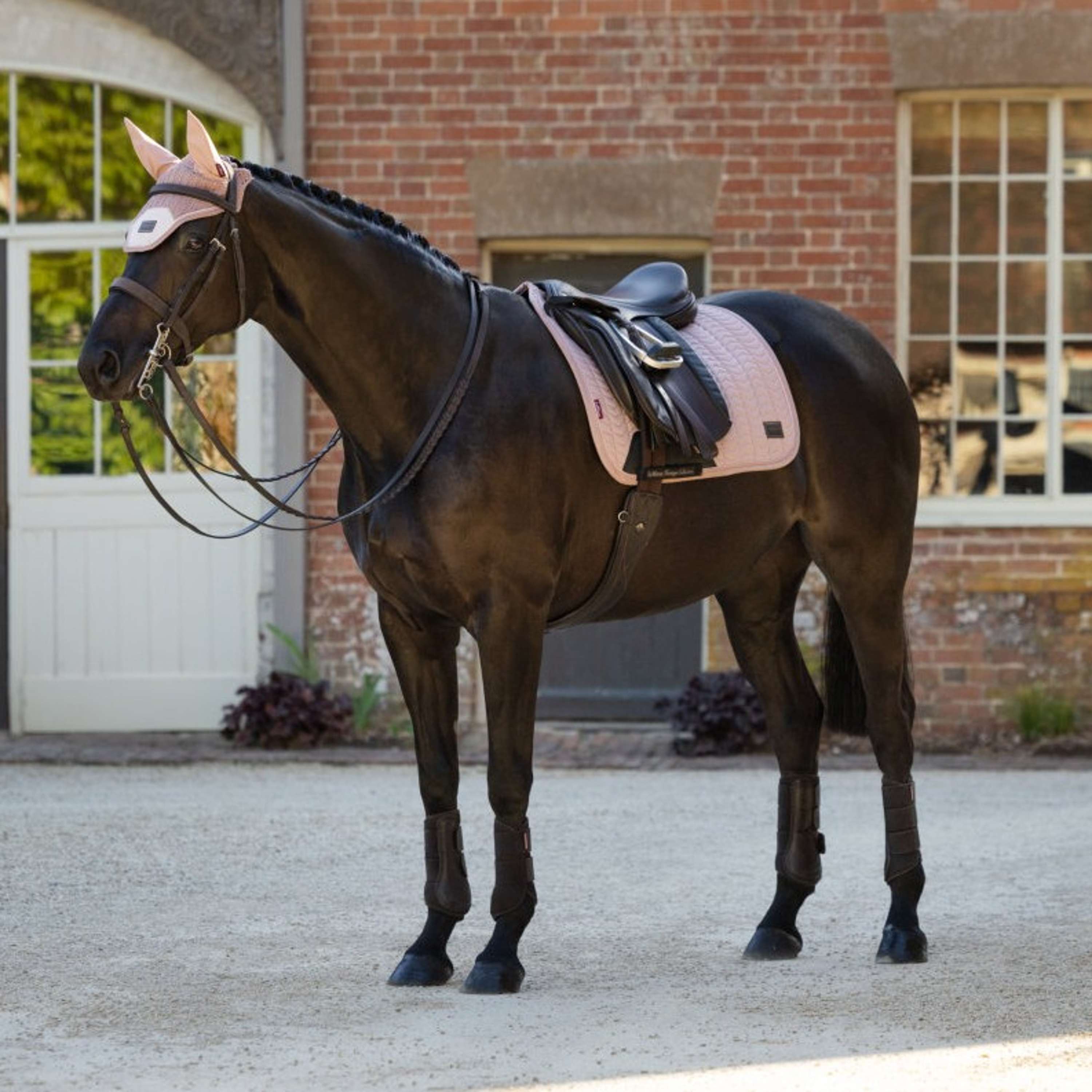 LeMieux Mantilla Heritage Herringbone Square Doma Clásica Wild Rose