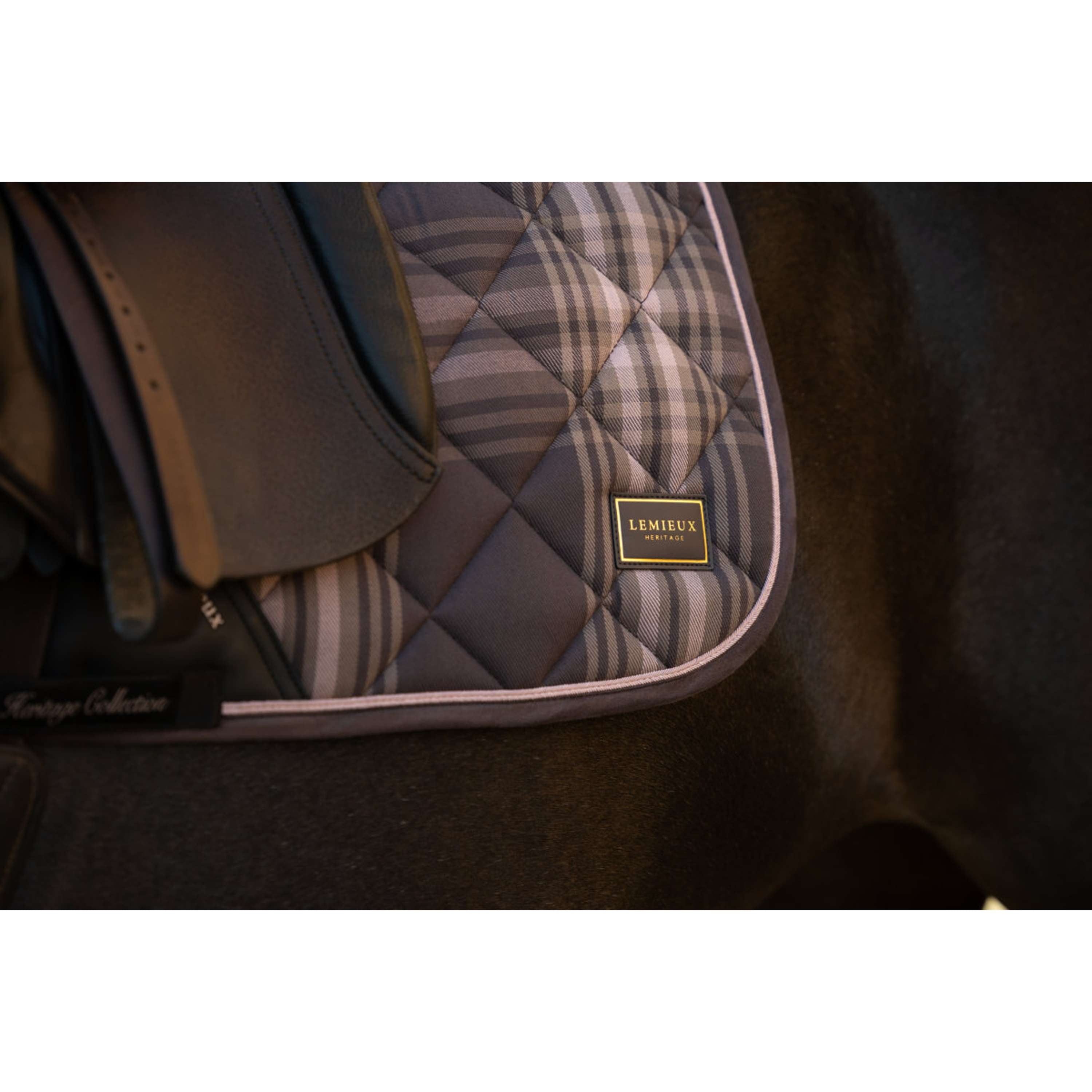 LeMieux Mantilla Heritage Check Square Doma Clásica Cocoa