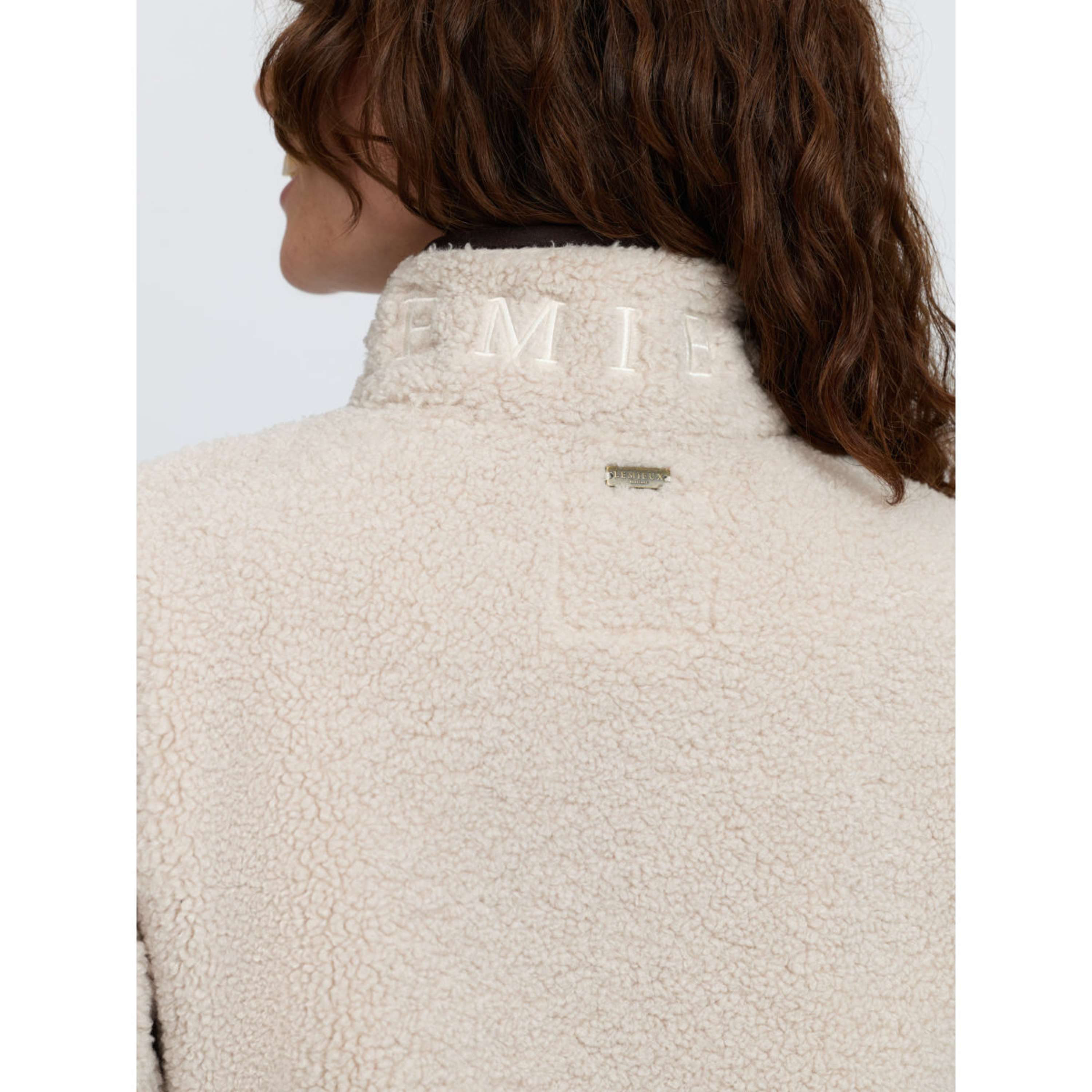 LeMieux Sudadera con capucha y cremallera Heritage Borg Zip Through Piedra