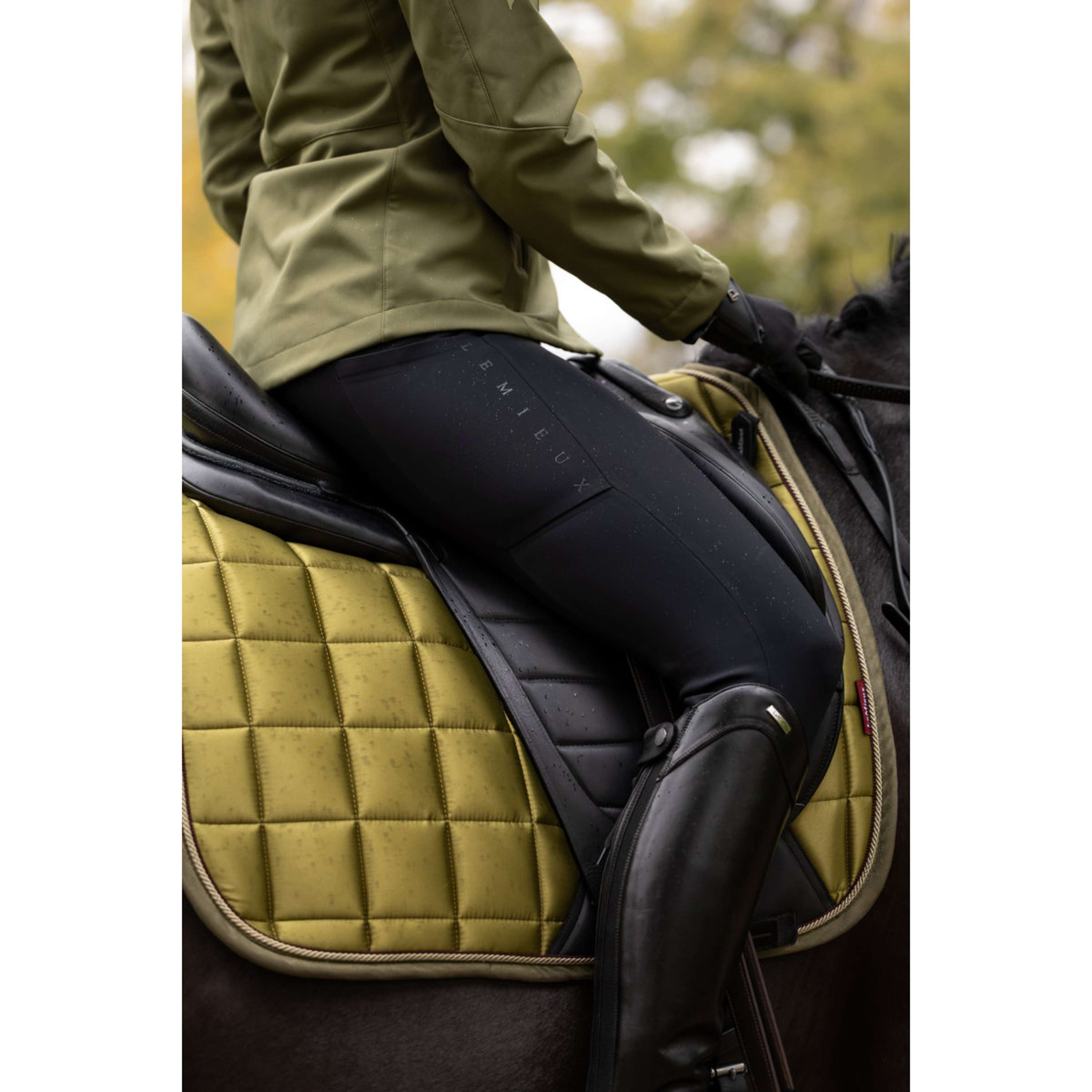 LeMieux Pantalón de Equitación Stormwear Agarre de rodilla Negro