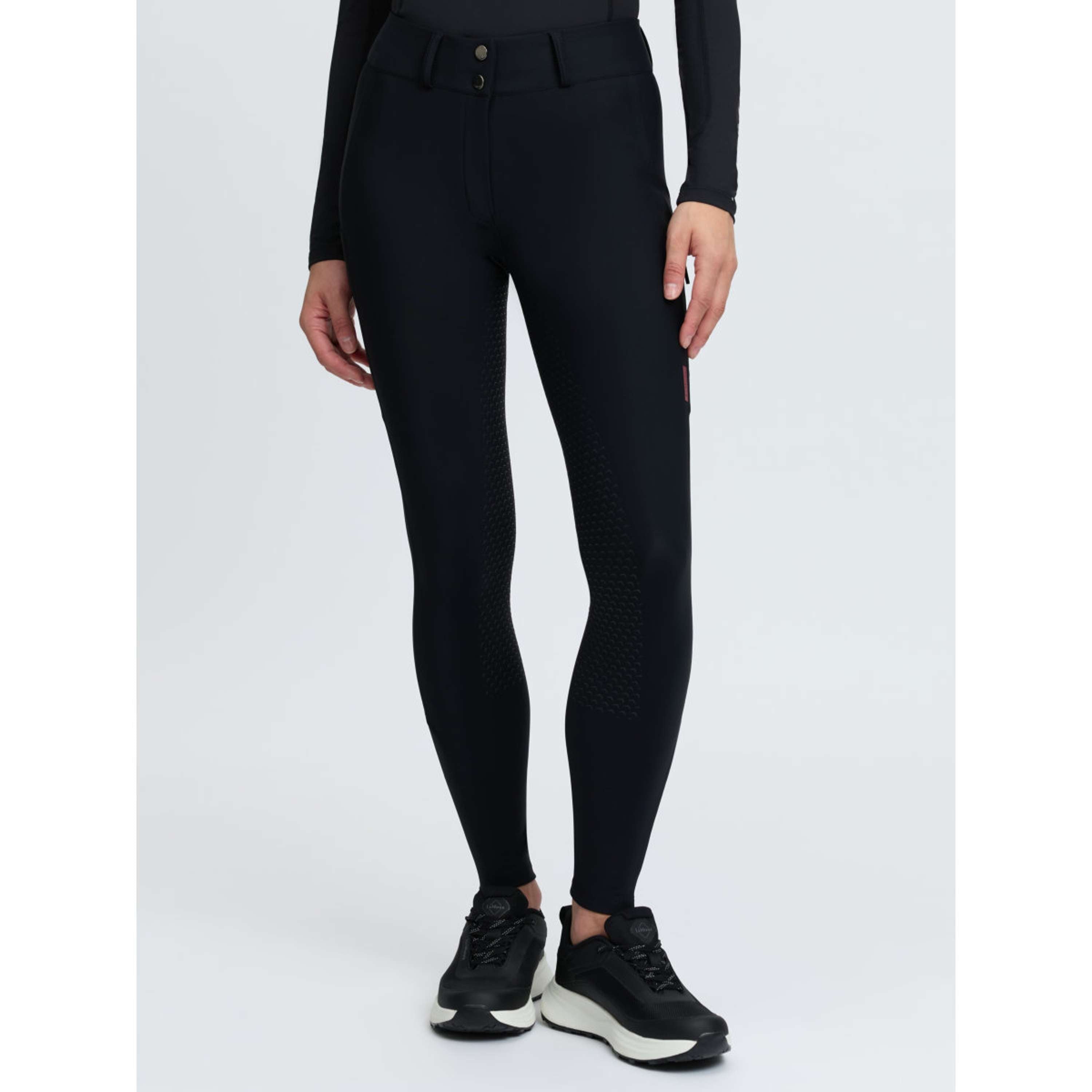 LeMieux Pantalón de Equitación Stormwear Agarre de rodilla Negro