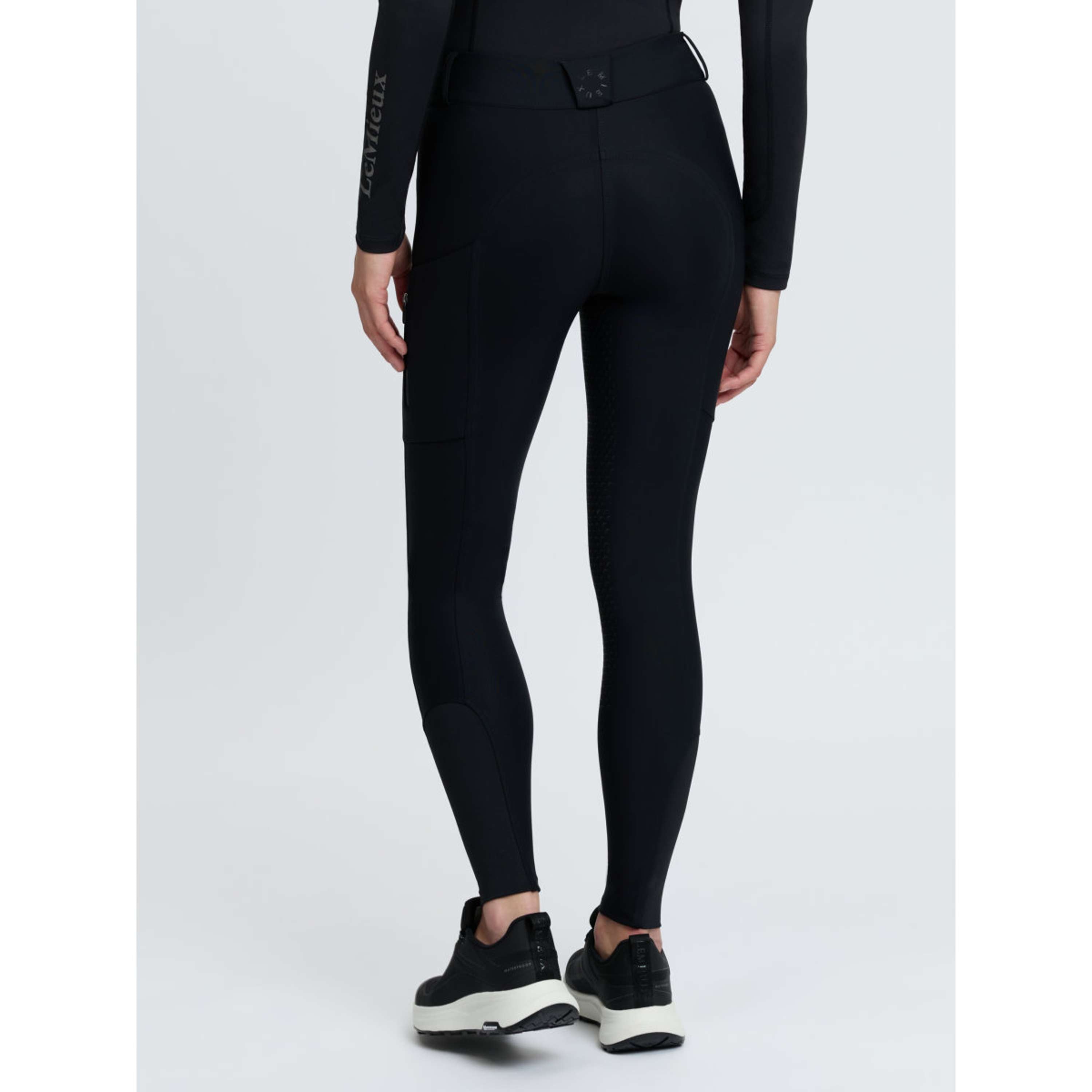 LeMieux Pantalón de Equitación Stormwear Agarre de rodilla Negro