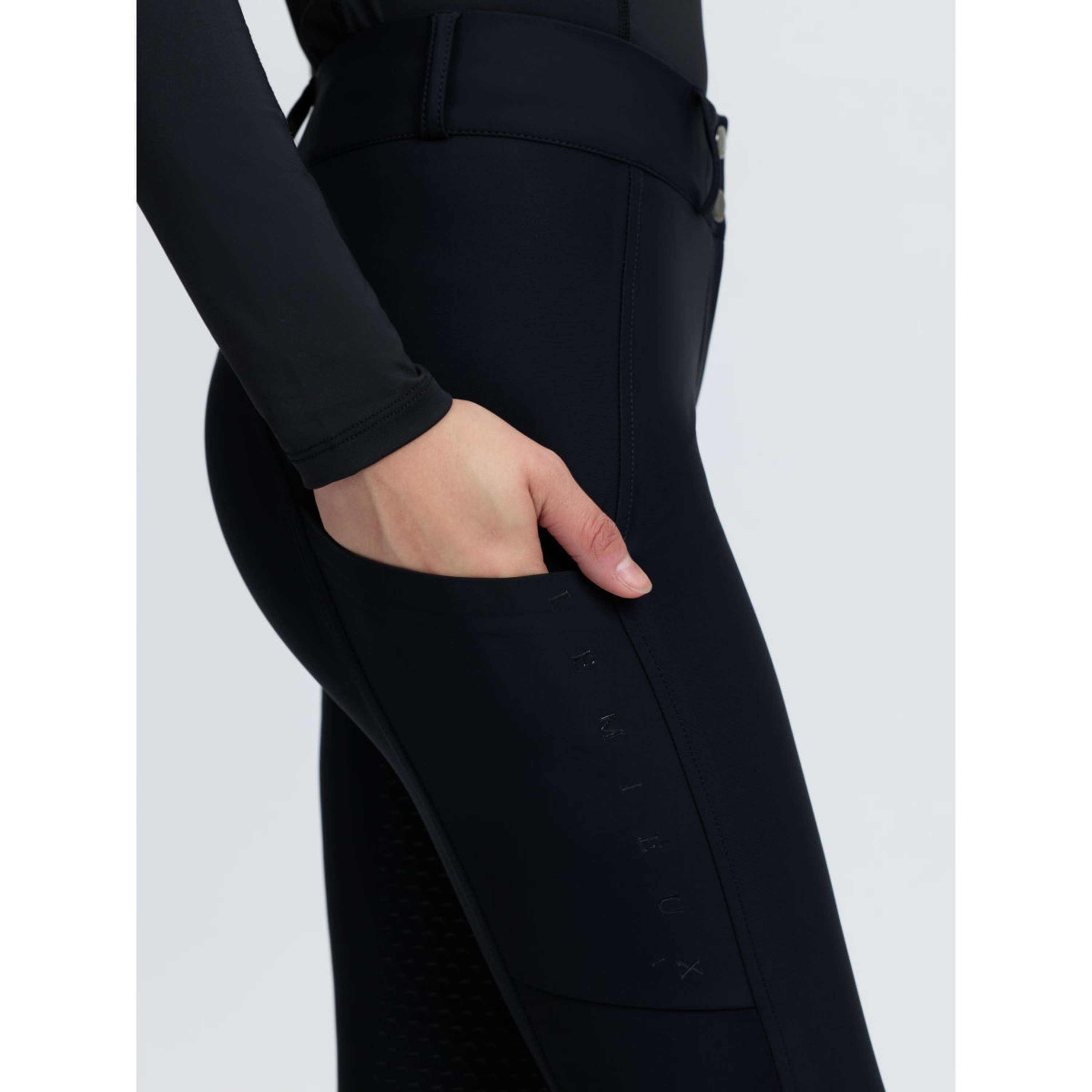 LeMieux Pantalón de Equitación Stormwear Agarre de rodilla Negro