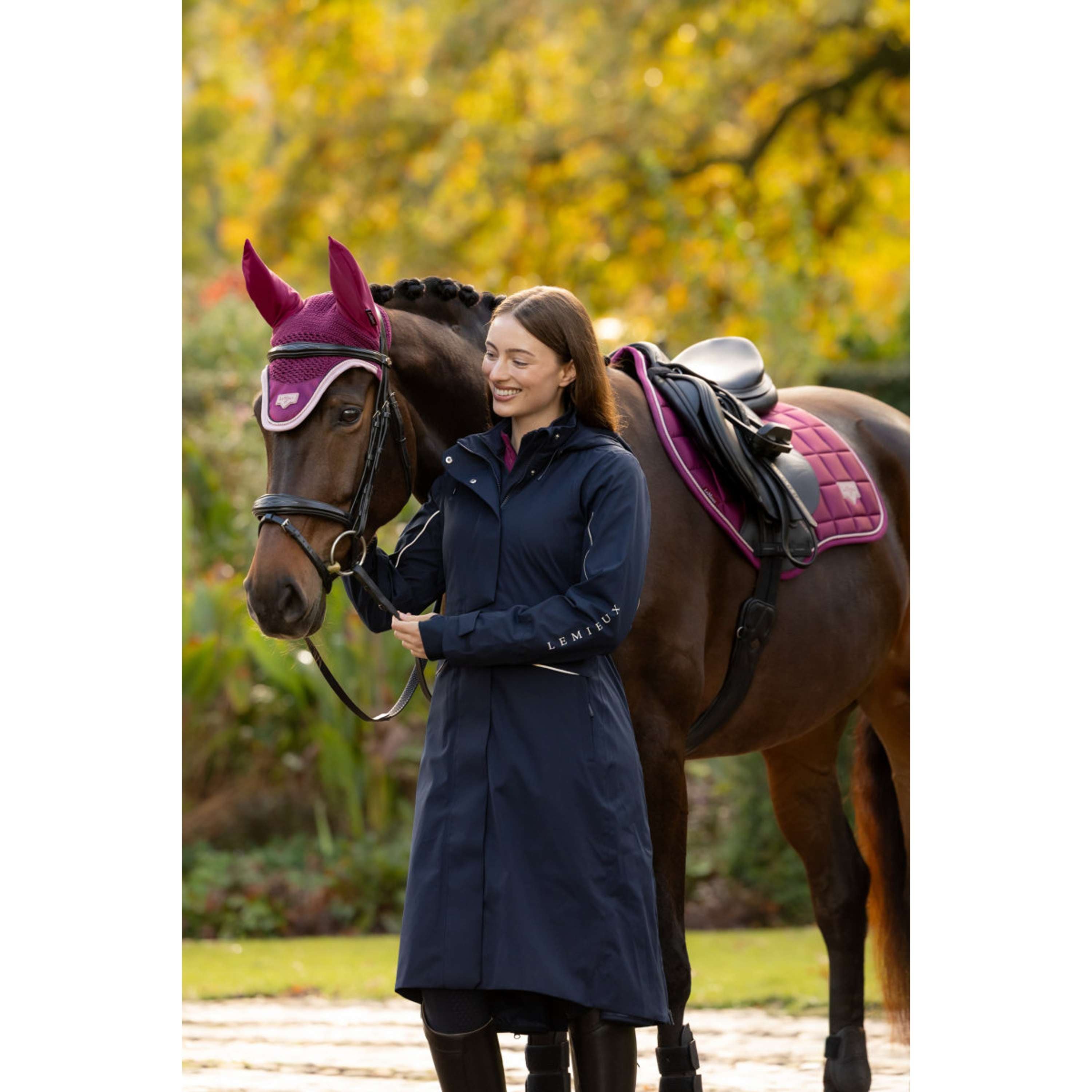 LeMieux Abrigo Largo Stormwear Performance Riding Navy