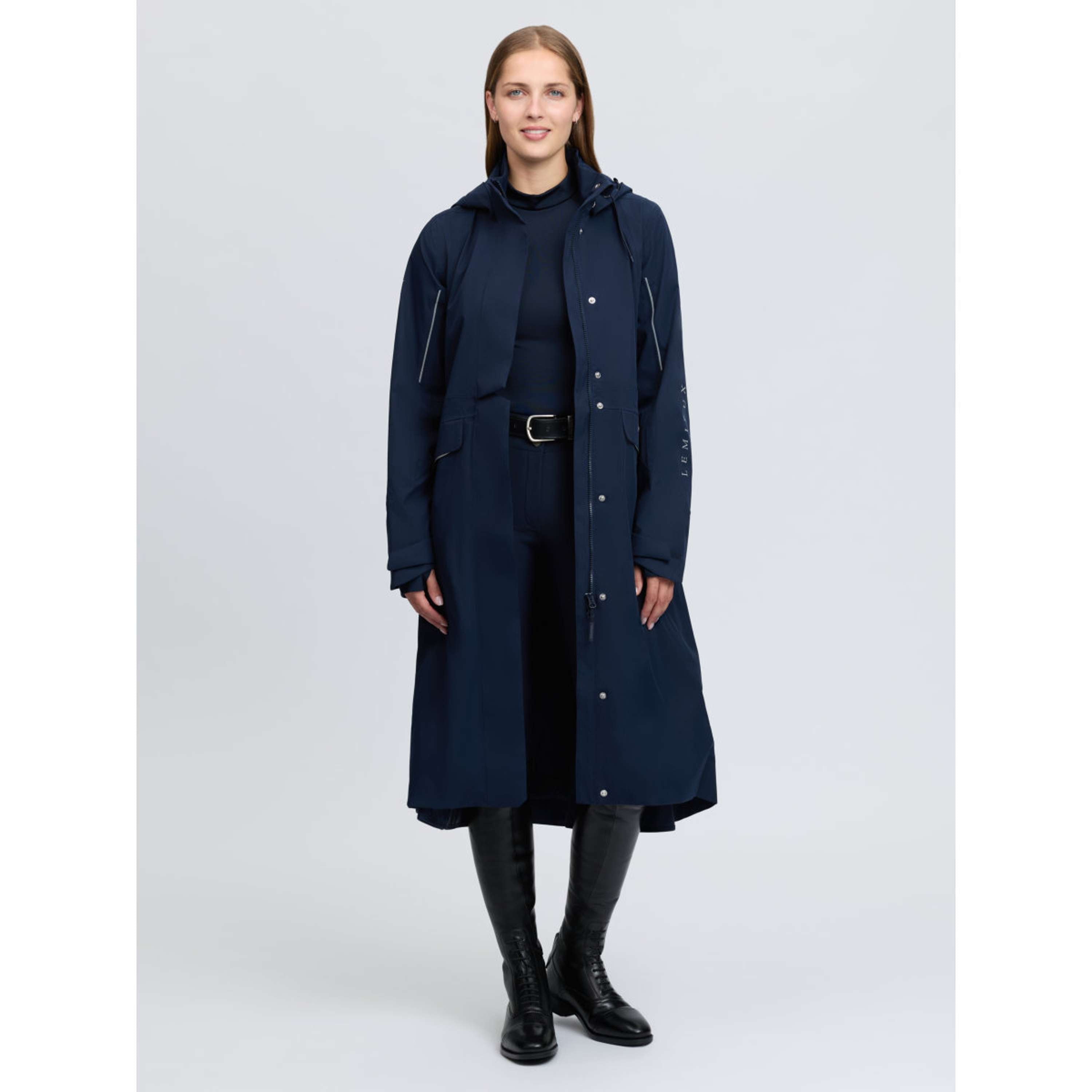 LeMieux Abrigo Largo Stormwear Performance Riding Navy