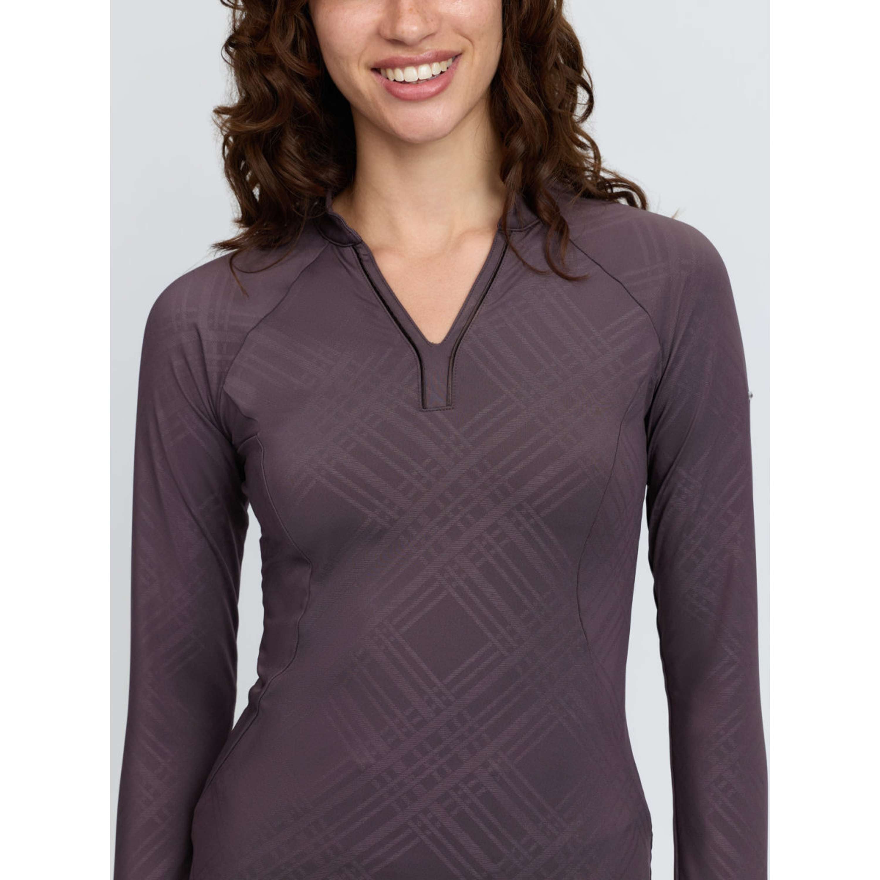 LeMieux Baselayer Heritage Check Mangas Largas Cocoa