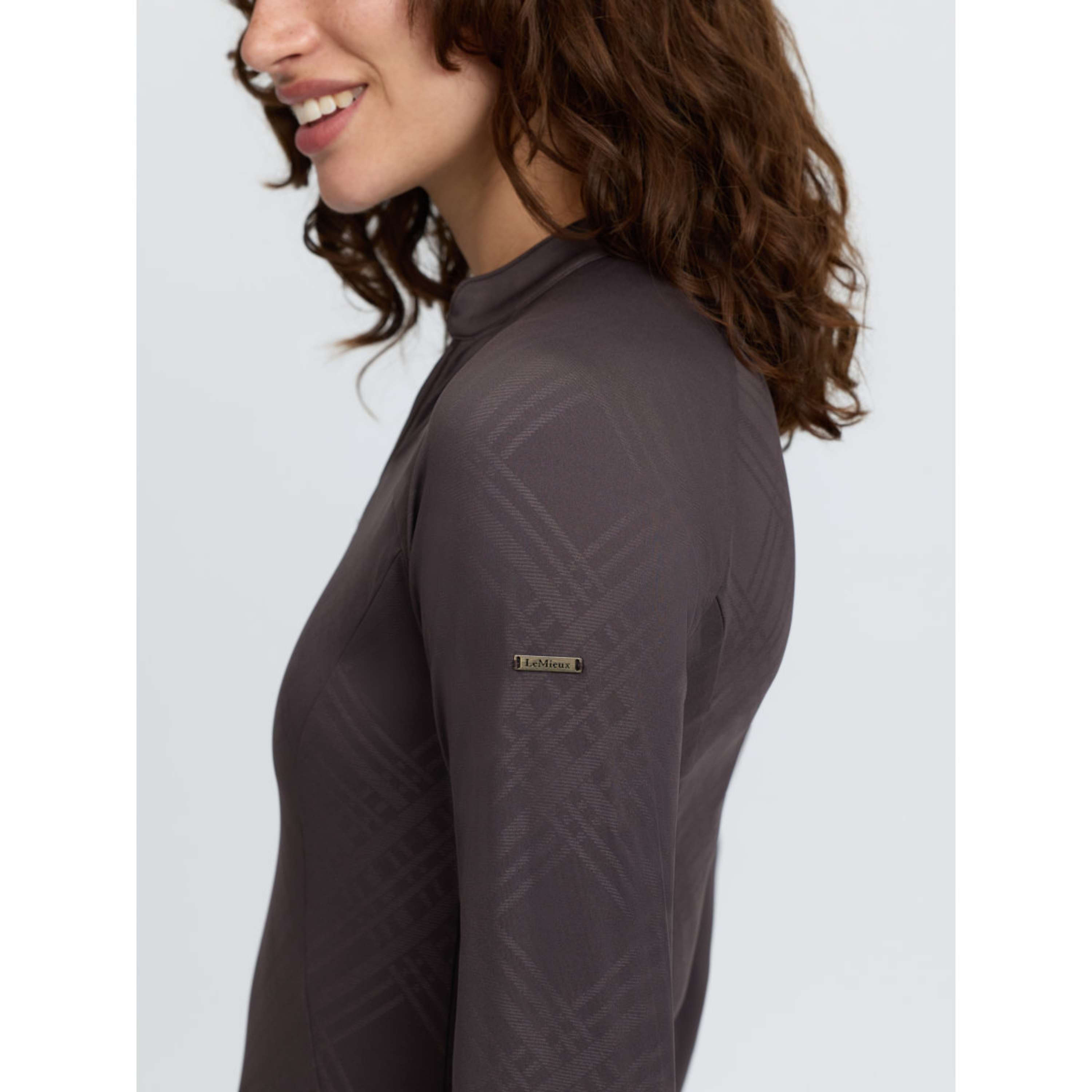 LeMieux Baselayer Heritage Check Mangas Largas Cocoa