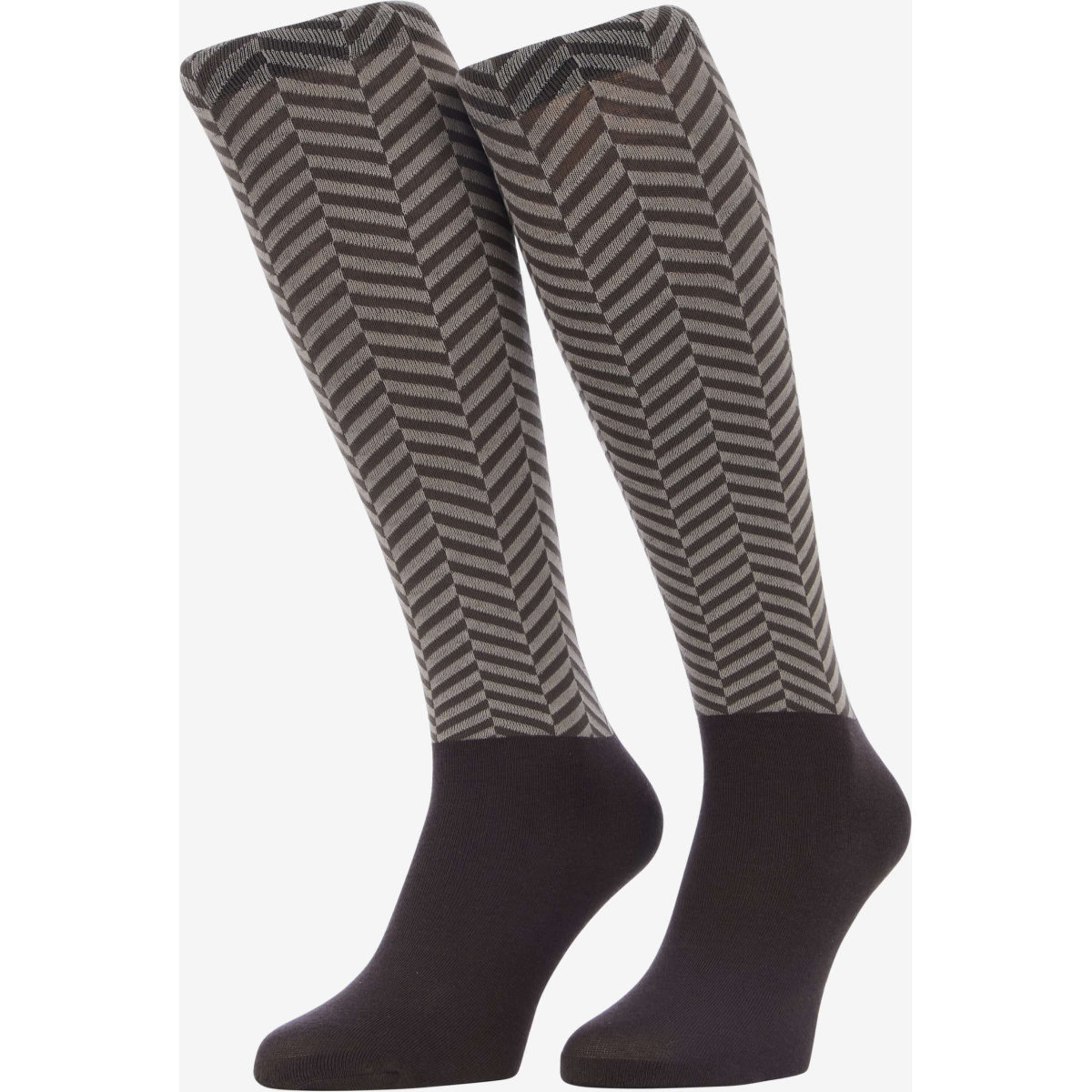 LeMieux Calcetines de Equitación Heritage Footsie Cocoa