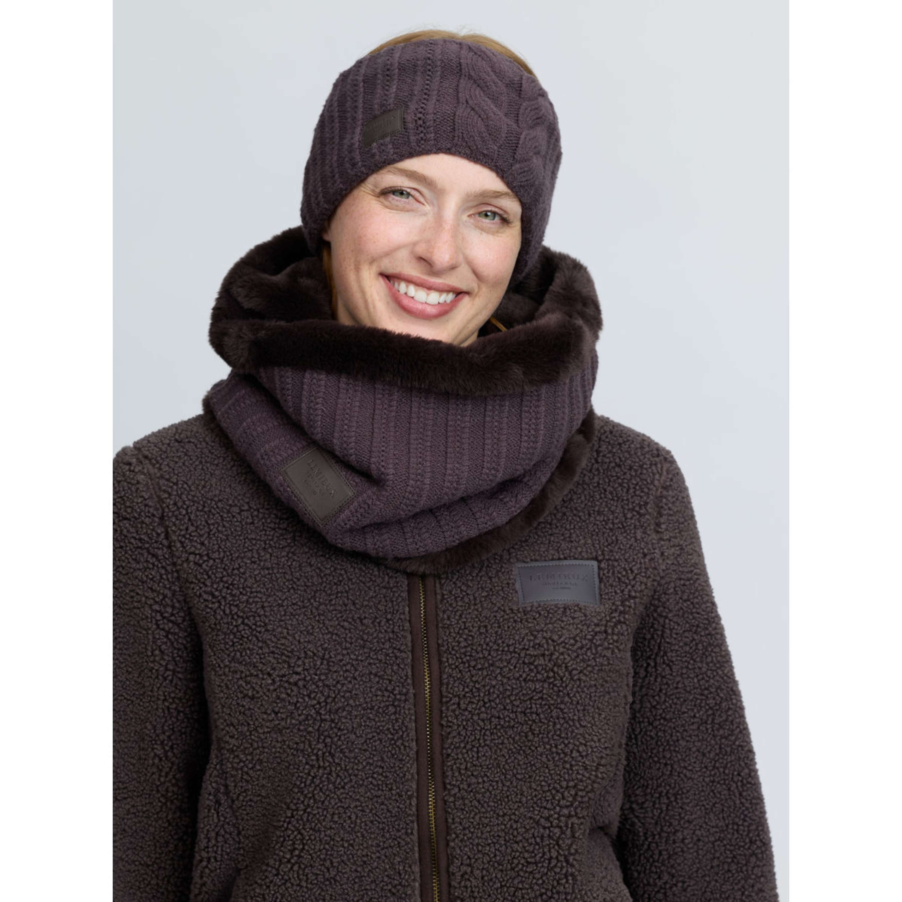 LeMieux Calentador de Cuello Heritage Knitted Cocoa