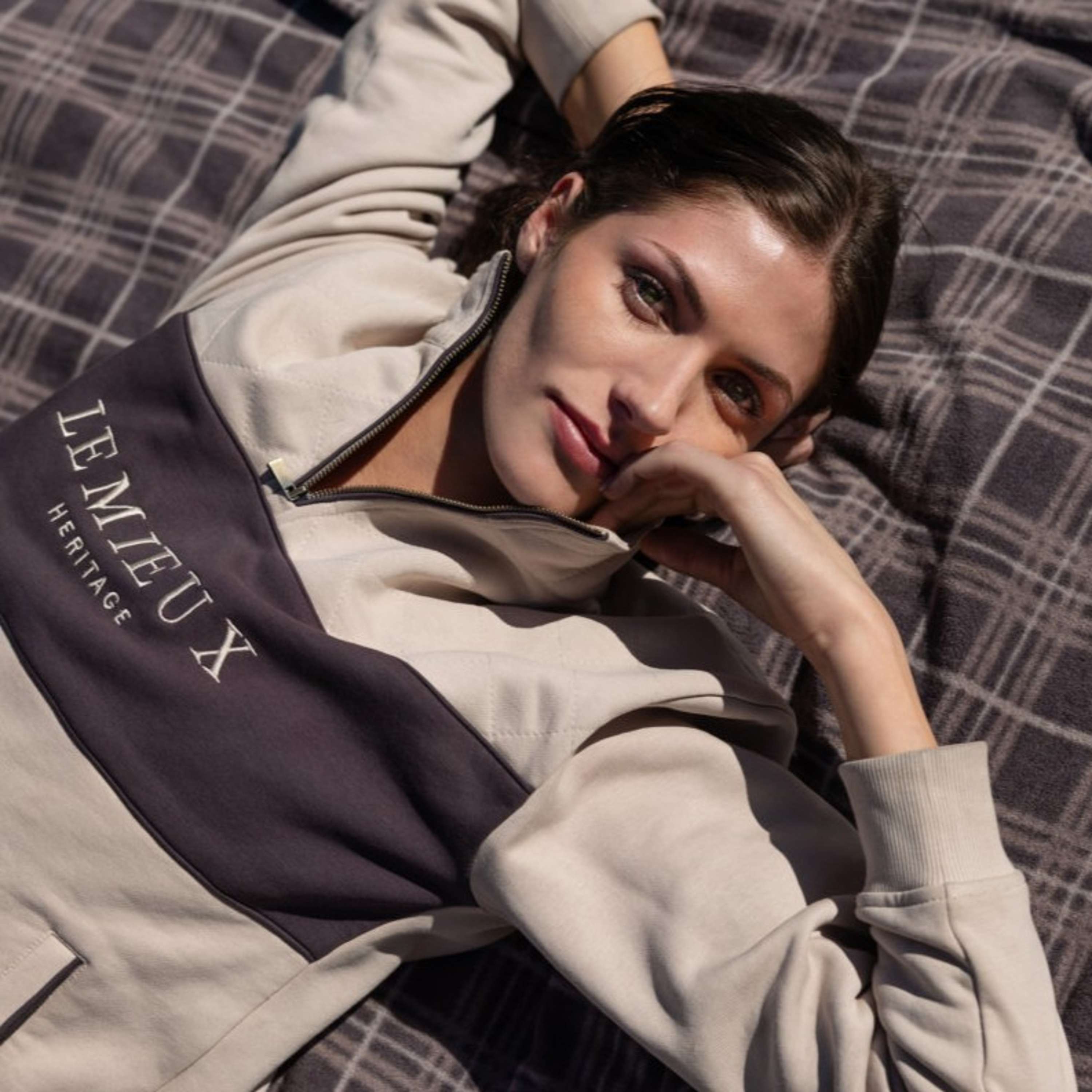LeMieux Suéter Heritage Quarter Zip Piedra