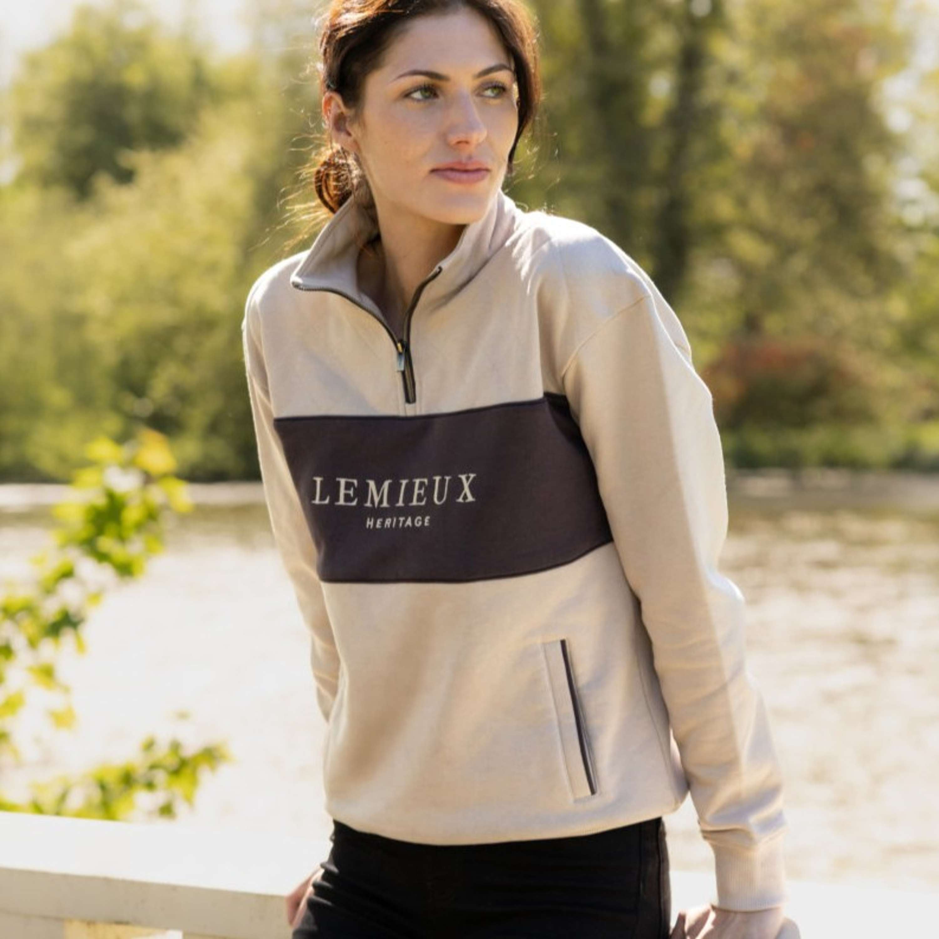 LeMieux Suéter Heritage Quarter Zip Piedra