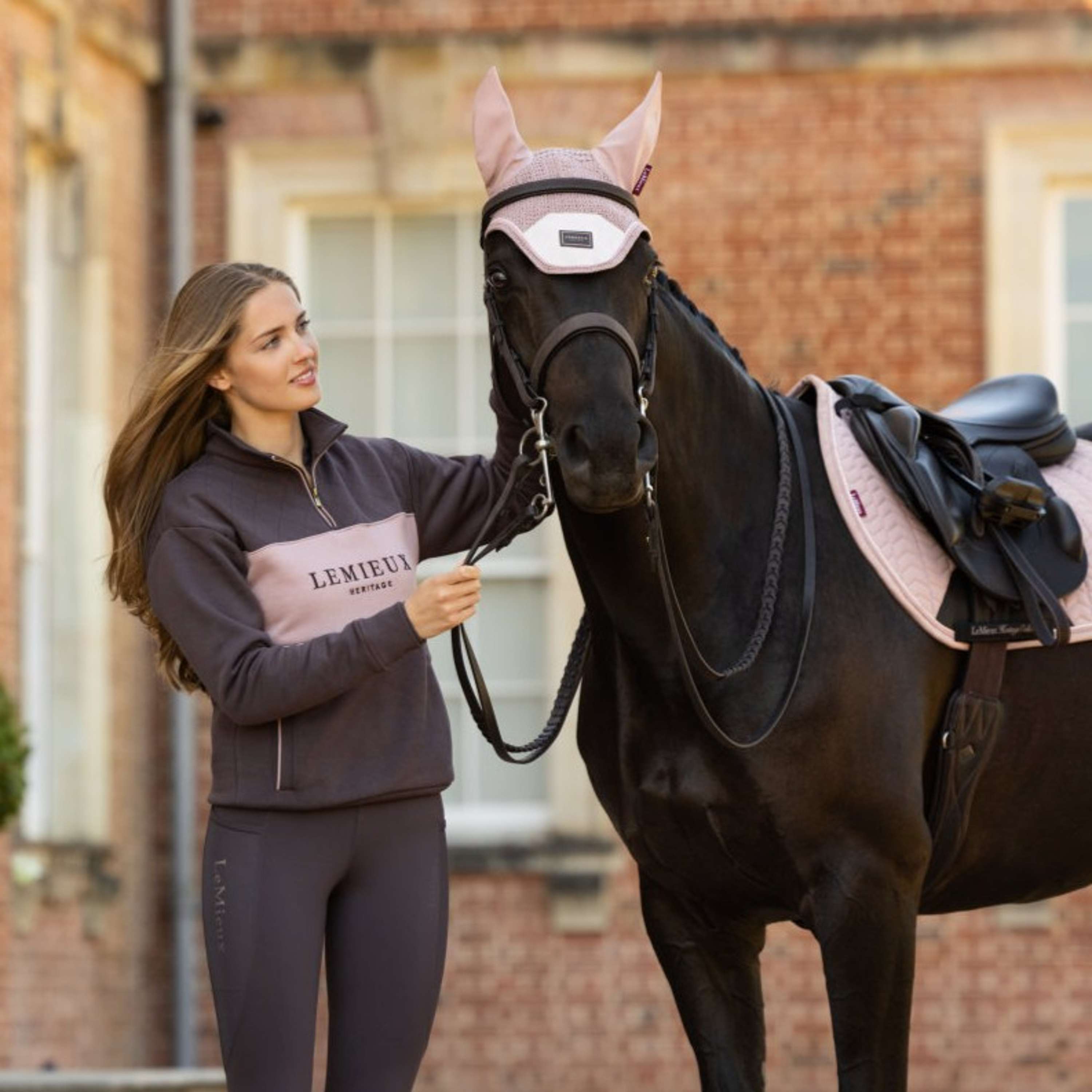 LeMieux Suéter Heritage Quarter Zip Cocoa
