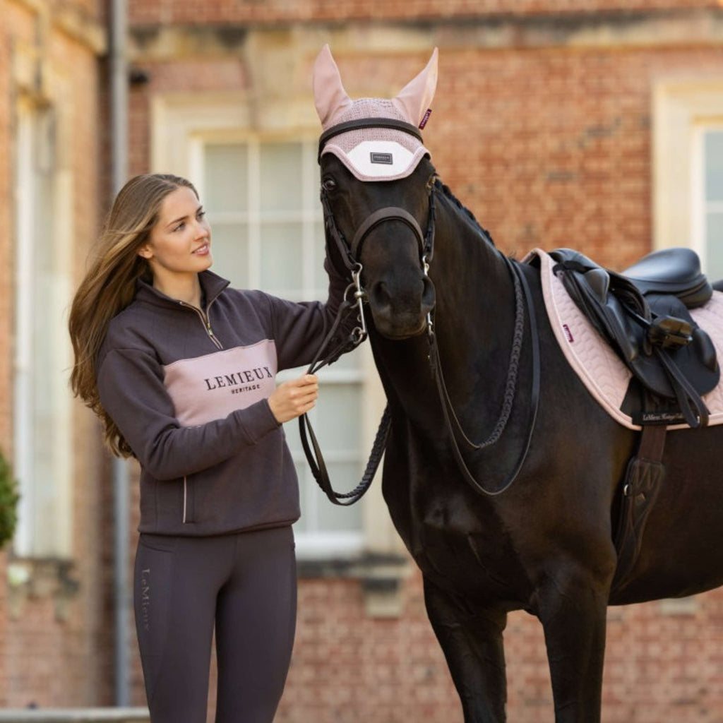 LeMieux Suéter Heritage Quarter Zip Cocoa