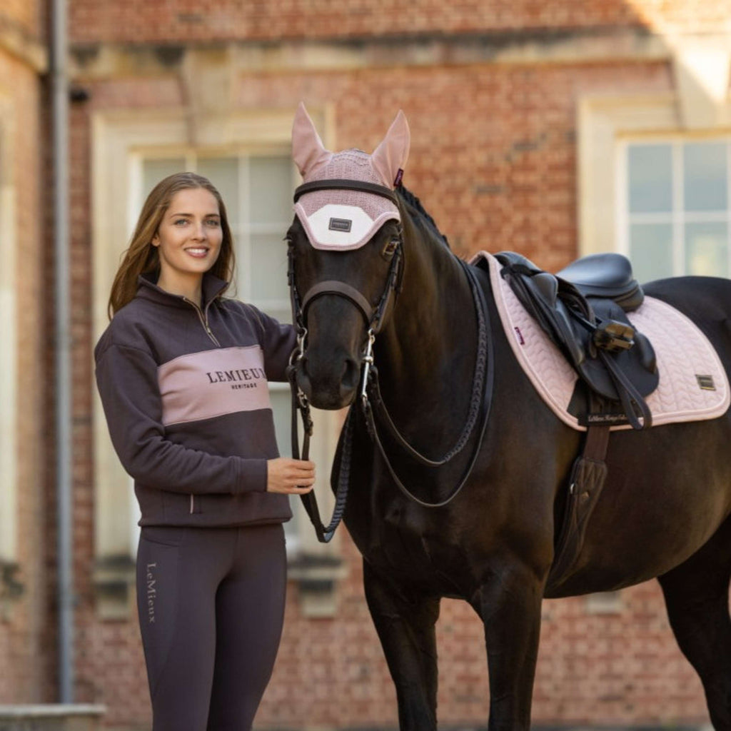LeMieux Suéter Heritage Quarter Zip Cocoa