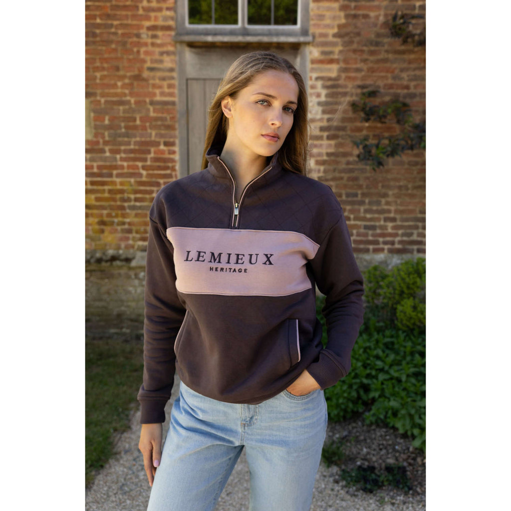 LeMieux Suéter Heritage Quarter Zip Cocoa