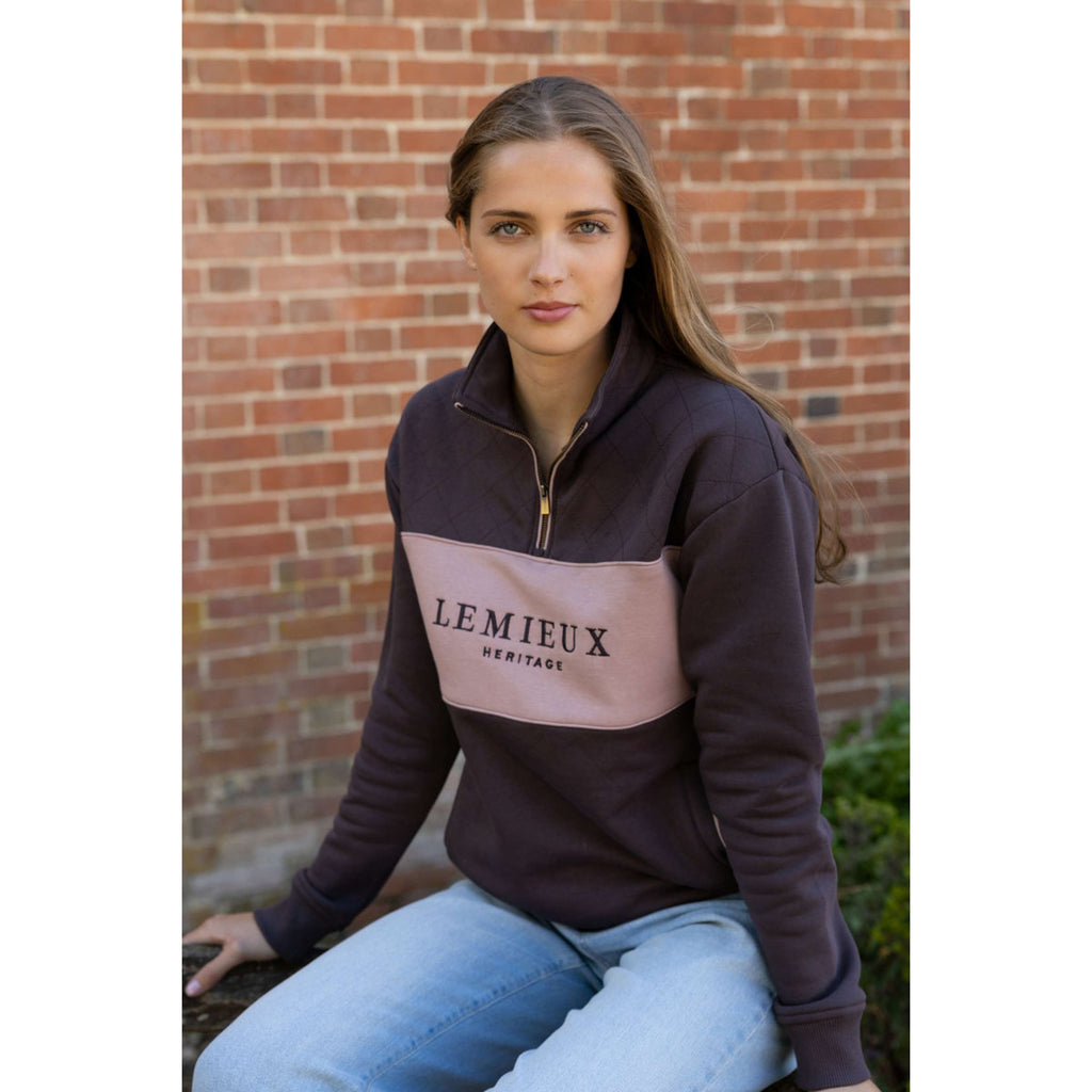 LeMieux Suéter Heritage Quarter Zip Cocoa