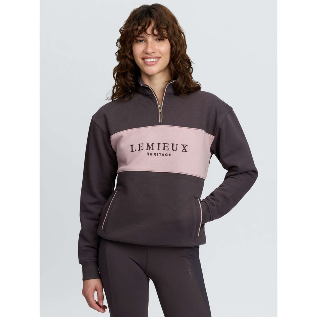 LeMieux Suéter Heritage Quarter Zip Cocoa