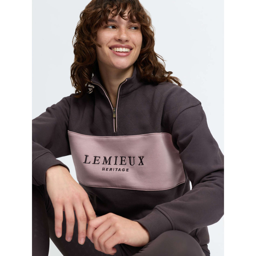 LeMieux Suéter Heritage Quarter Zip Cocoa