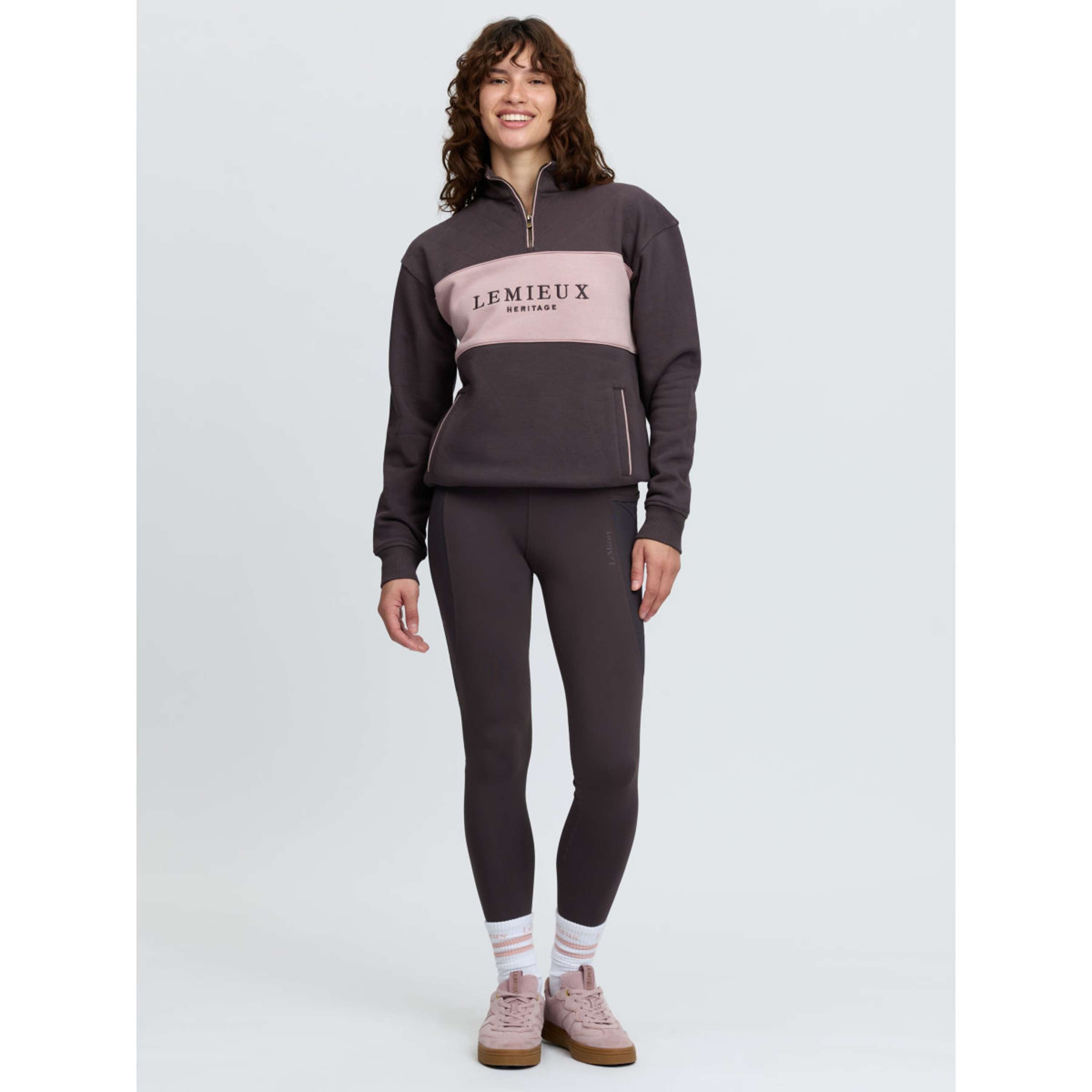 LeMieux Suéter Heritage Quarter Zip Cocoa