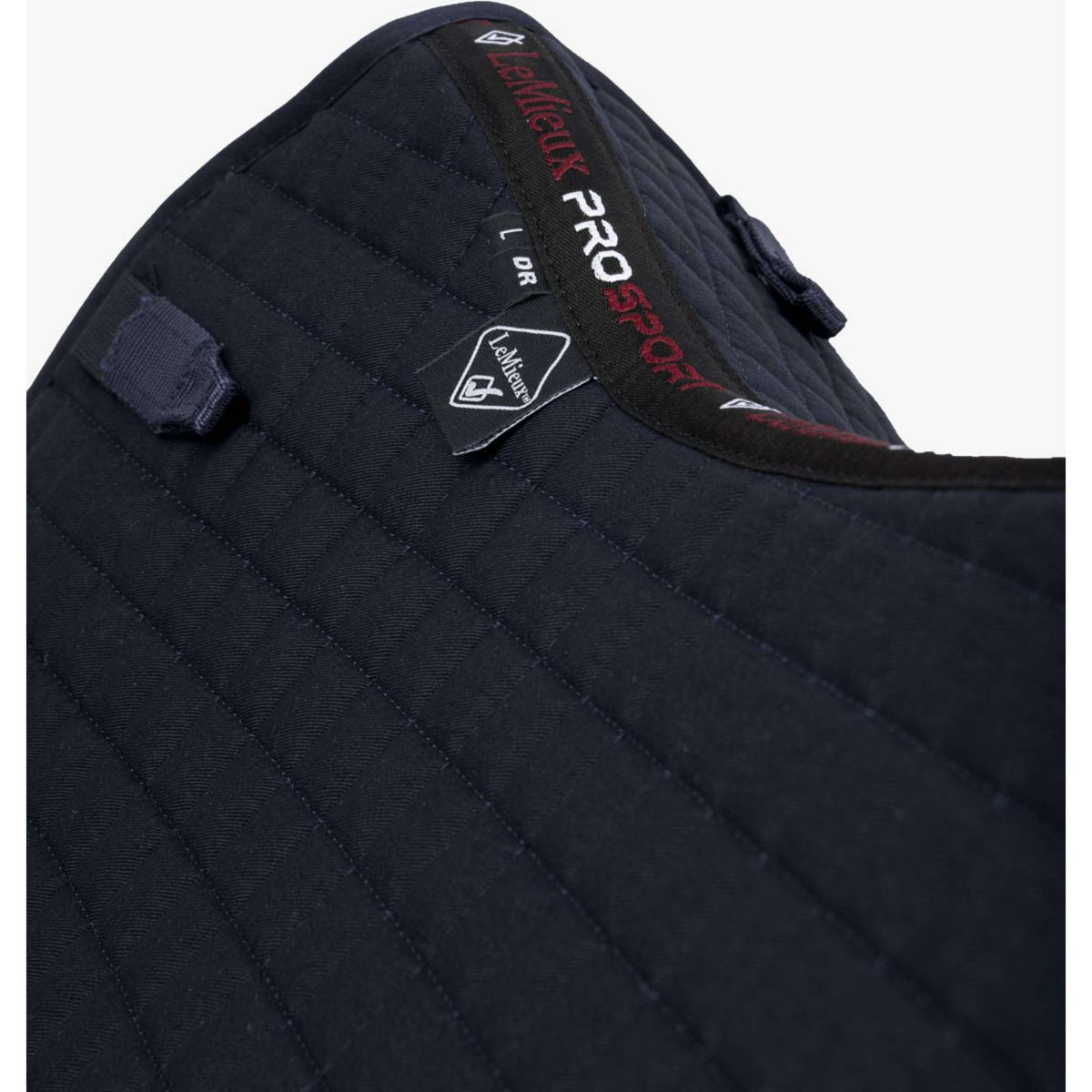 LeMieux Mantilla Prosport Anilla D en Cuadrado Liso de Doma Navy