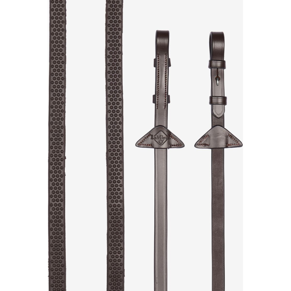 LeMieux Riendas Soft Rubber Havana/Plata