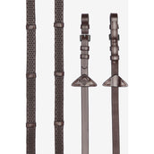 LeMieux Riendas Soft Rubber with Stoppers Havana/Plata